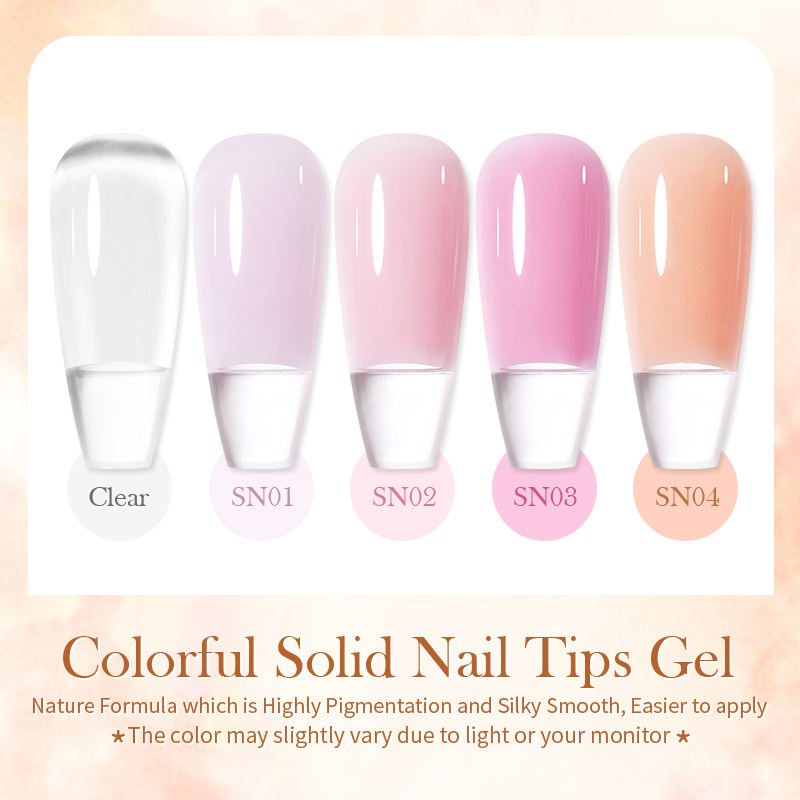 Born Pretty Solid Nail Tips Gel - Professional Acrylic Nail Extensions for Salon & Home Manicure | Perfect for DIY Nail Art, Special Occasions & Everyday Wear