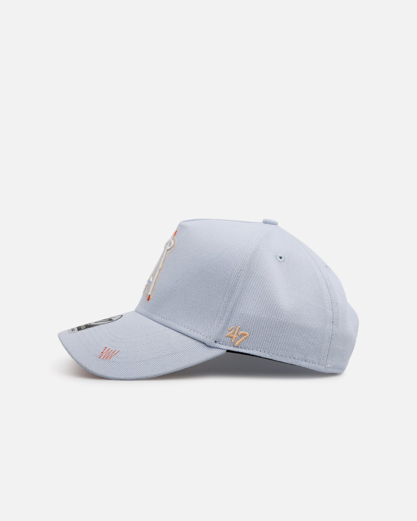 47 Brand Los Angeles Angels 'Overstitch' 47 Offside Snapback Hat - Light Blue Adjustable Baseball Cap for Men & Women - Perfect for Sports Fans, Casual Wear & Game Day Outfits