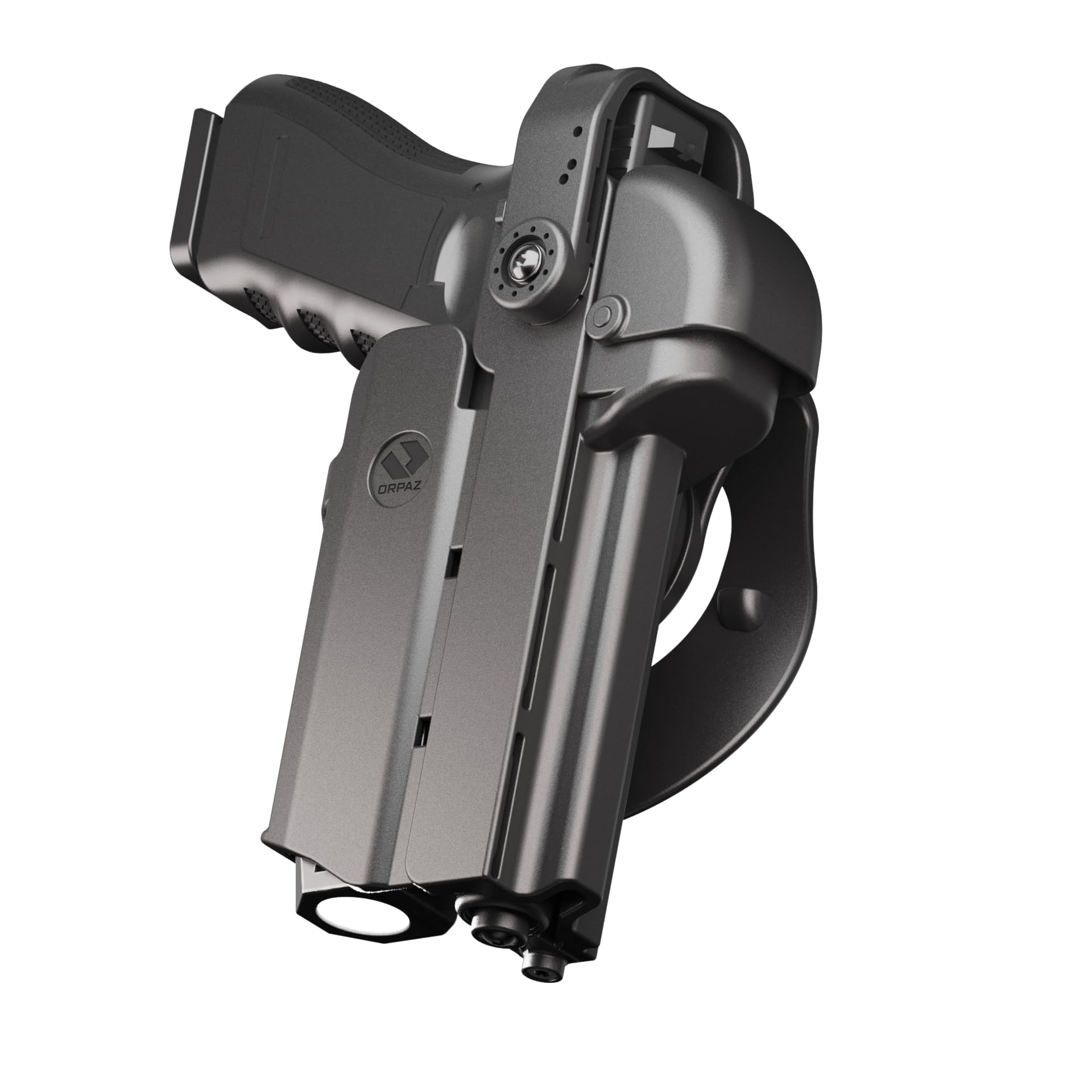 Orpaz T40 Light Bearing Holster - Adjustable Modular Pistol Holster Compatible with Most Handguns, Flashlights, Lasers & Optics | Tactical, Concealed Carry & Range Use