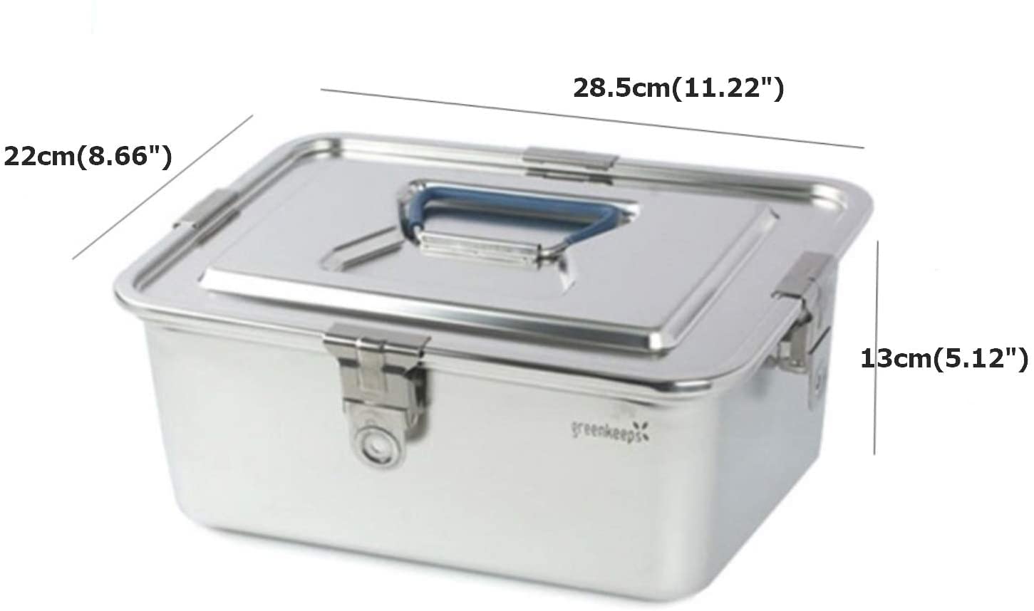 Greenkeeps 5.4L (183 Oz) Airtight Stainless Steel Food Storage Container with Lid - Perfect for Kitchen Pantry Organization, Meal Prep & Bulk Food Storage