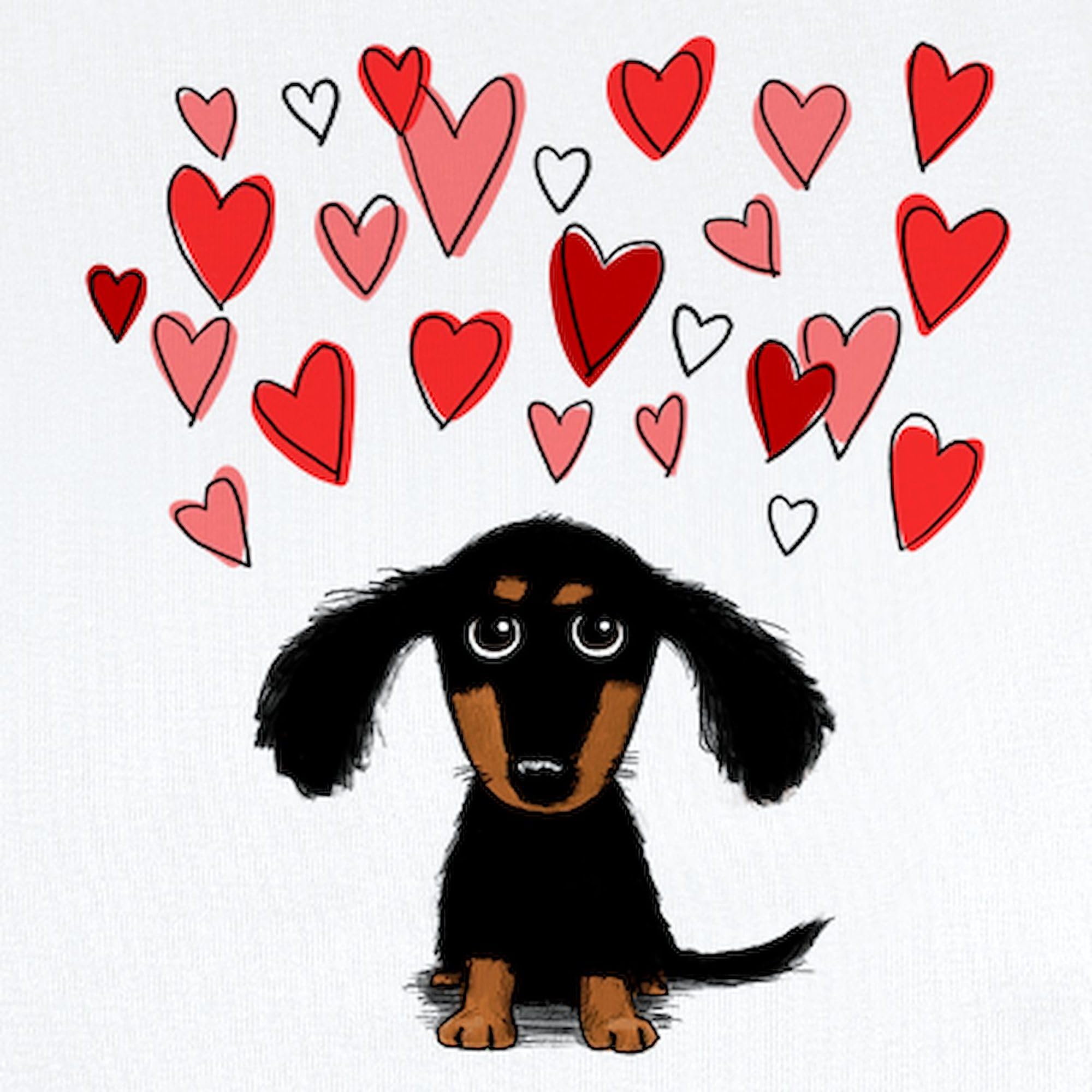 Cute Doxiehearts Infant Bodysuit - Adorable Dachshund Print Baby Romper for Newborns & Toddlers | Perfect for Family Photos, Playdates & Special Occasions