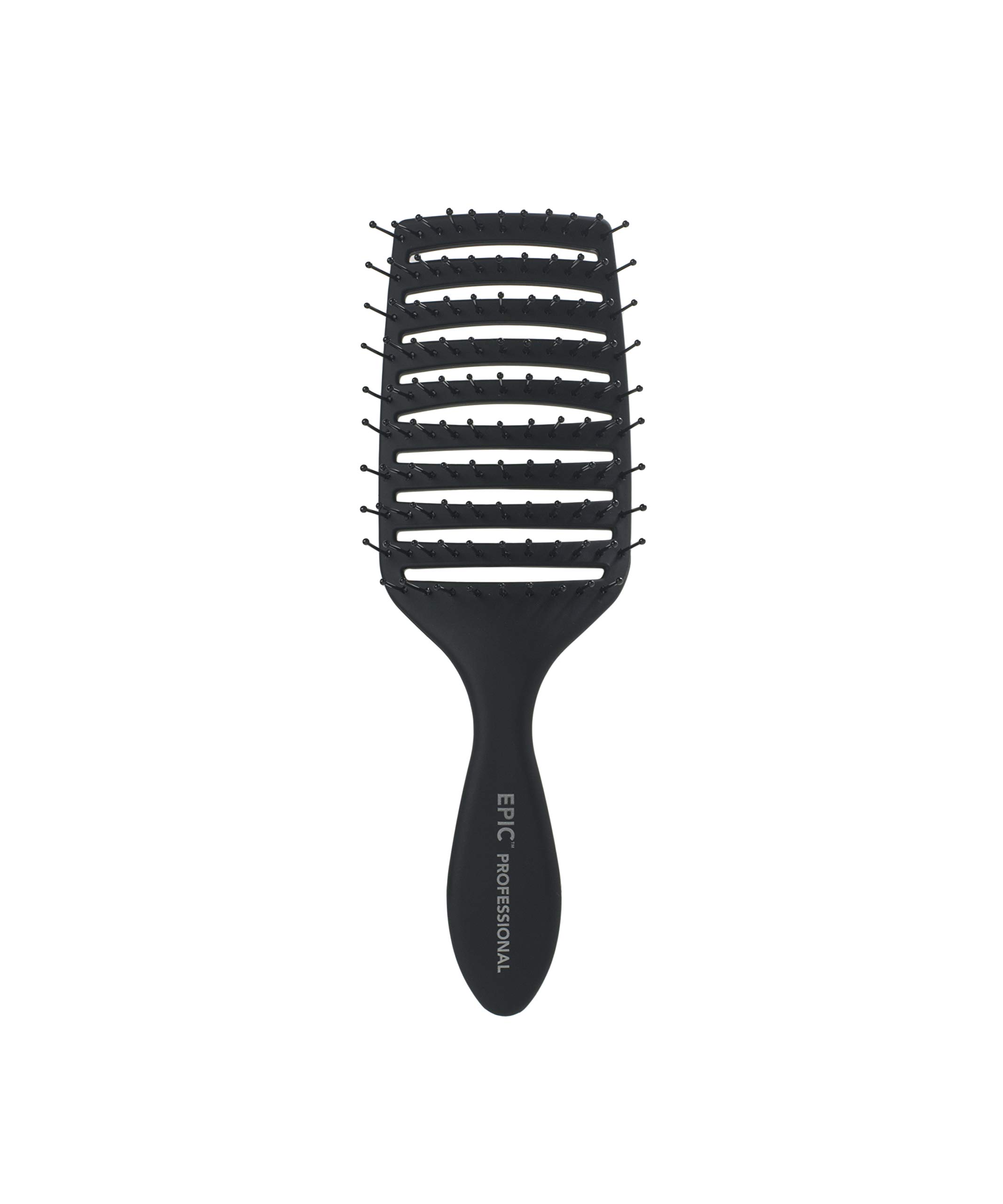 Professional Quick Dry Hair Brush - Ultra Lightweight & Ergonomic Design for Fast Blow Drying - Perfect for Salons, Home Use & Travel (Black)