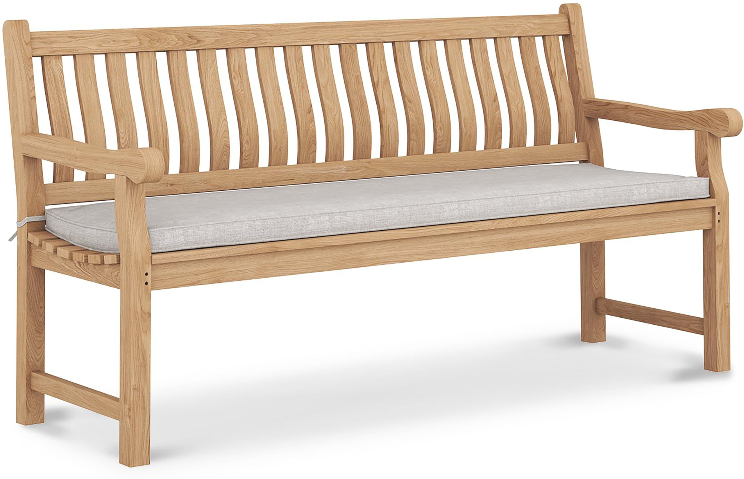 AquaTeak 6-Foot Solid Teak Outdoor Bench - Water-Resistant Rosewood Patio Seating for Garden, Poolside & Deck
