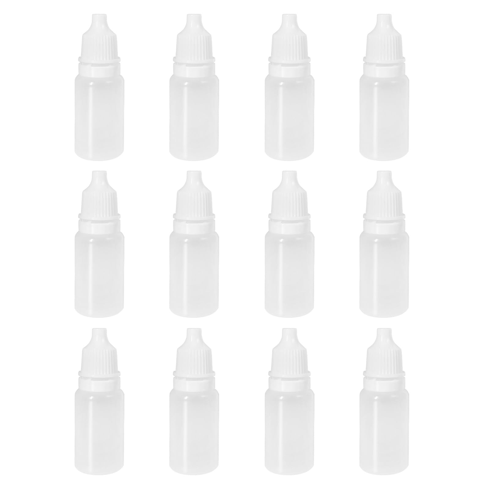 12pcs 10ml Plastic Eye Dropper Bottles with Caps - Squeezable Empty Dropper Bottles for Essential Oils, Eyelash Serums, DIY Cosmetics & Travel Liquids - Perfect for Beauty, Skincare & Crafting Projects