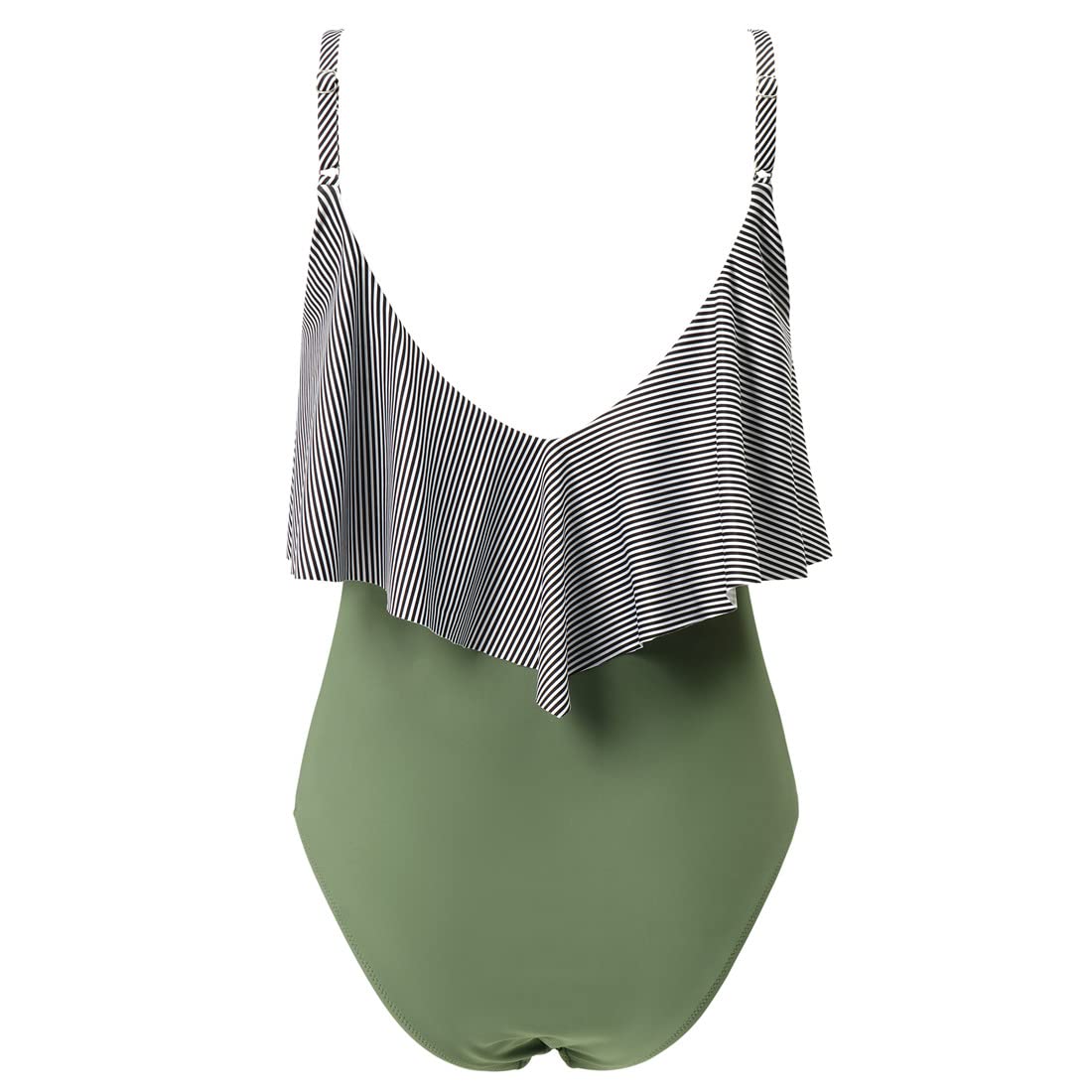 SUUKSESS Women's Slimming One Piece Swimsuit - Ruffle Design & Ruched Tummy Control Bathing Suit for Beach, Pool & Vacation | Plus Size Swimwear for Women
