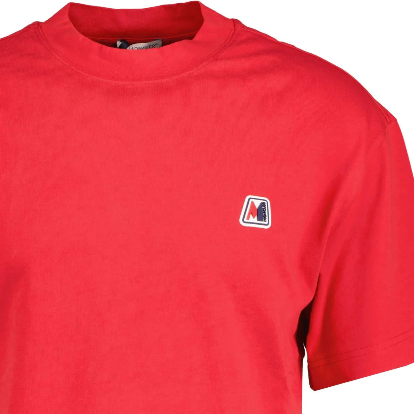 Moncler Red Logo T-Shirt for Men - Stylish Casual Cotton Tee | Perfect for Streetwear, Gym & Everyday Wear