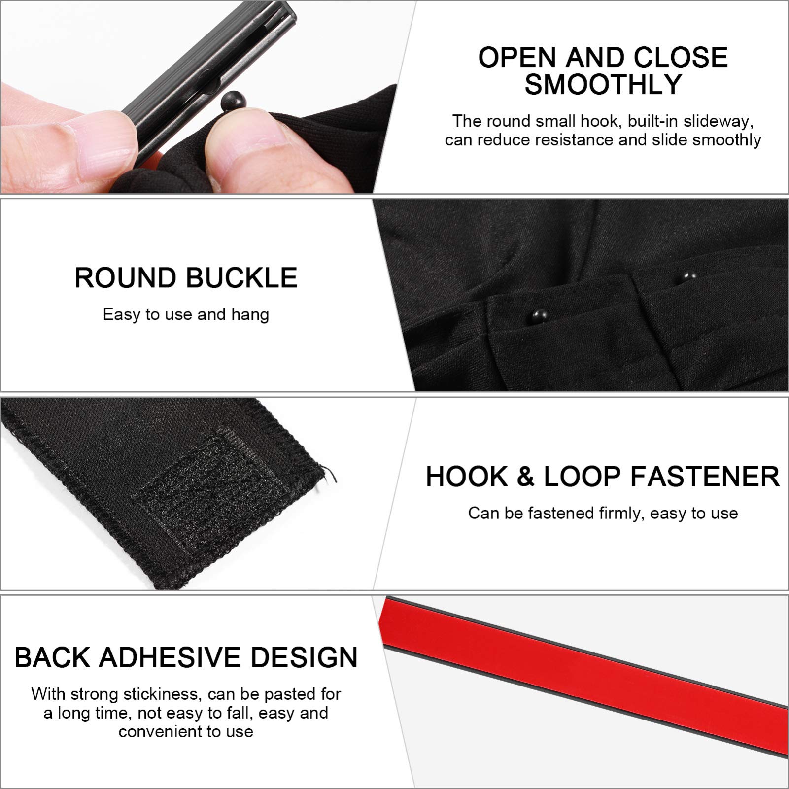 BESPORTBLE Black Car Window Curtains - 2 Pack Slidable Auto Shade Curtains for Vehicle Sun Protection | UV Blocking, Privacy & Heat Reduction | Perfect for Sedans, SUVs & Trucks