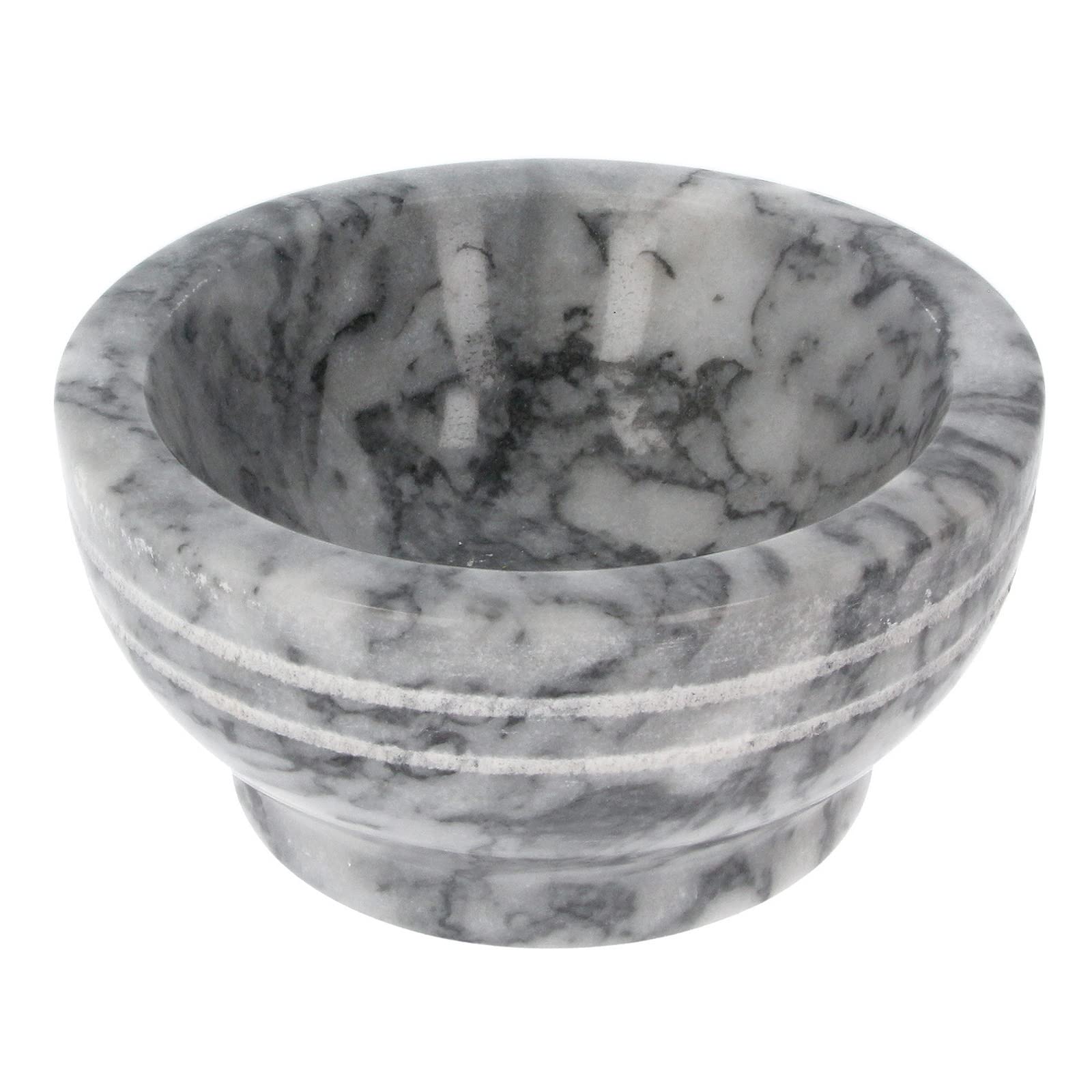 Premium Natural Marble Mortar and Pestle Set - Polished Stone Spice & Herb Grinder for Pesto, Guacamole, Coffee Beans - Kitchen Tool for Grinding, Crushing Pills & Pastes (12.5cm, Grey) - Perfect for Home Cooking, Apothecary Use & Gourmet Food Preparation