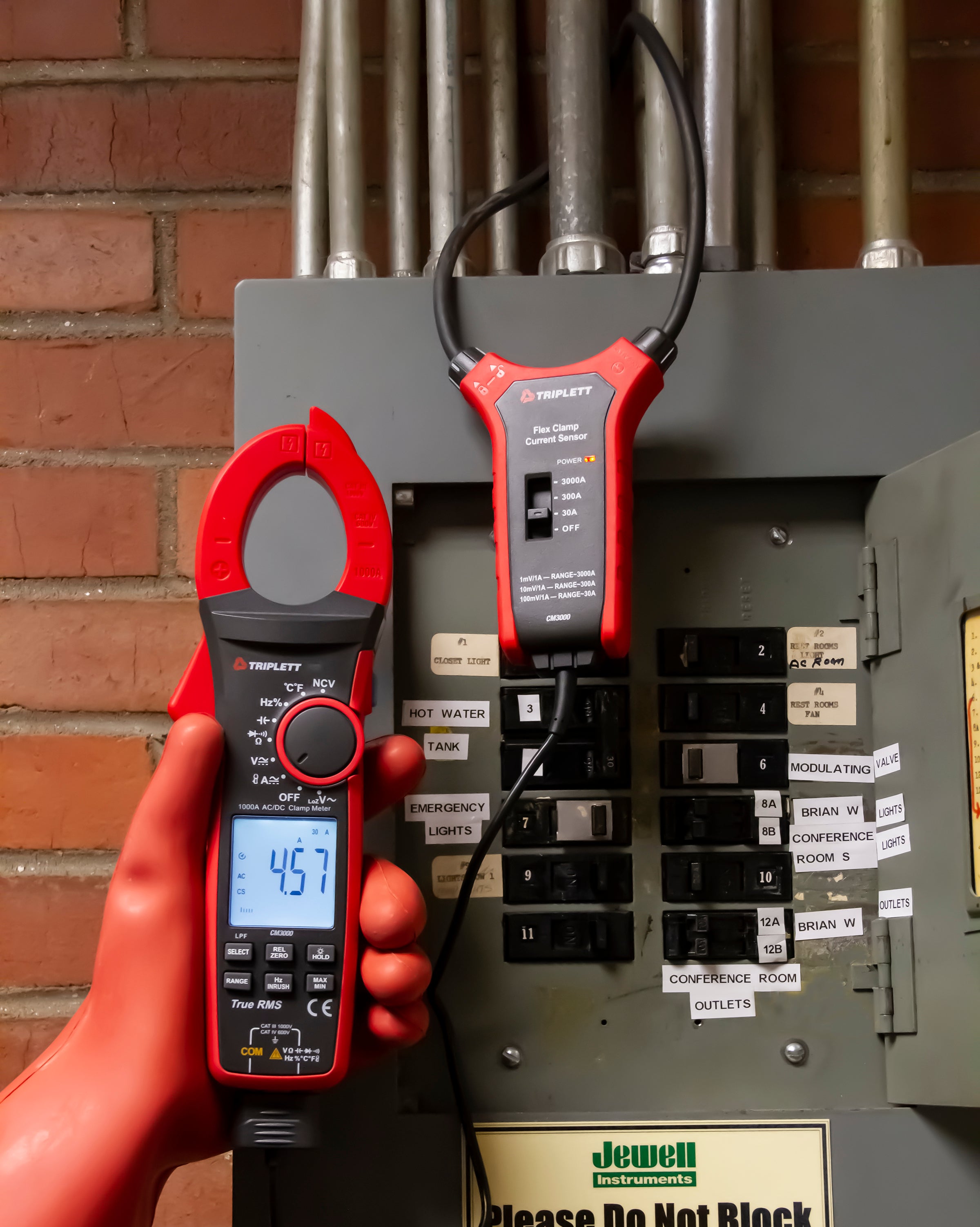 1000A TRMS AC/DC Clamp Meter with 3000A AC Flex Clamp (CM3000) - Perfect for Electricians, HVAC Technicians, and Industrial Maintenance
