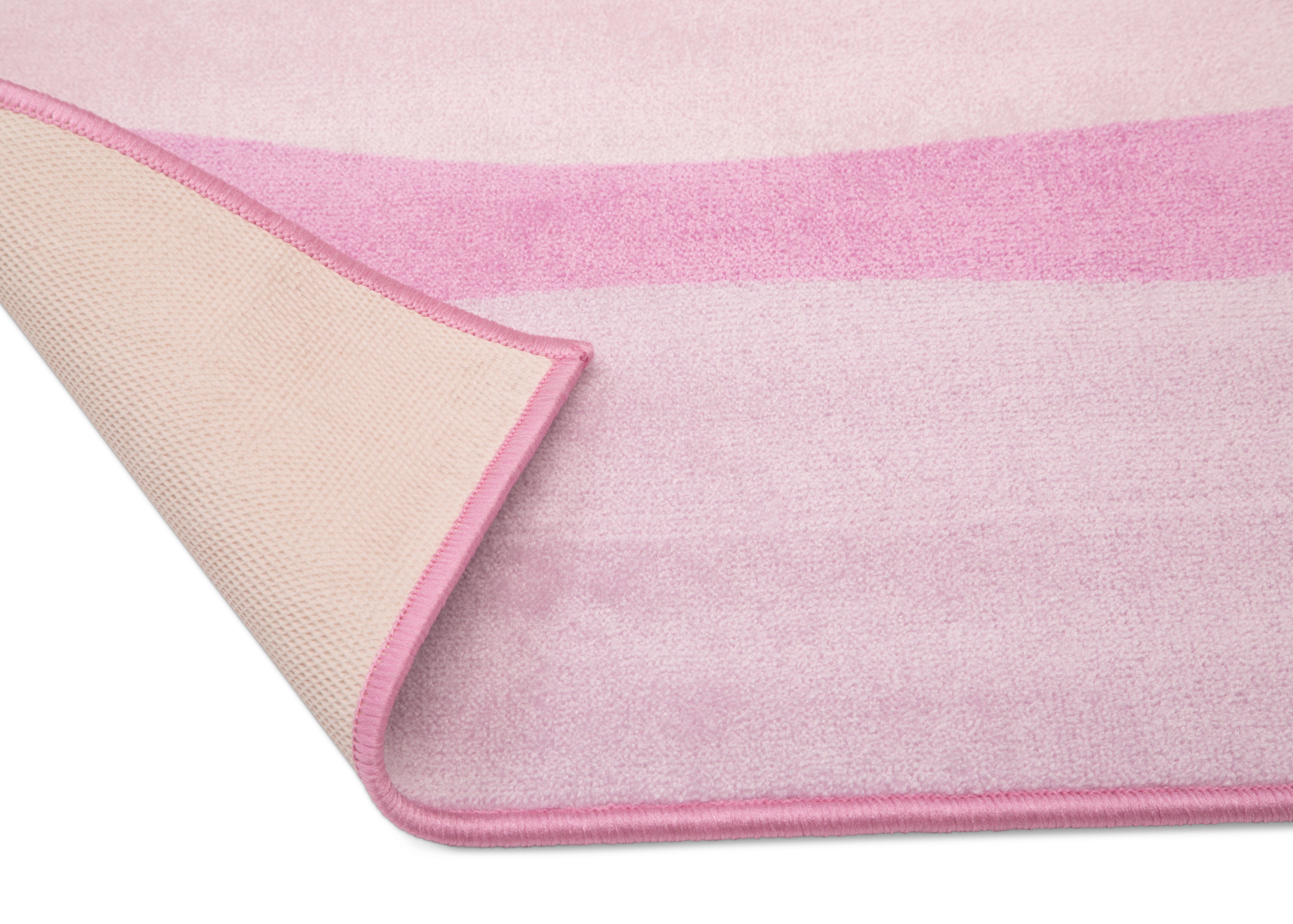 Soft Pink Ombre Rectangle Area Rug for Kids Room - 53
