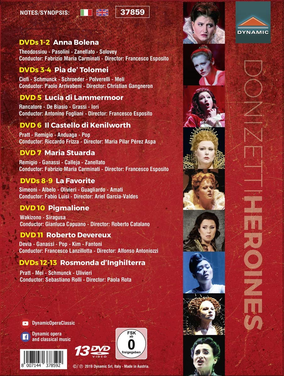 Donizetti Heroines: Complete Collector's Box Set | Opera Masterpieces for Music Lovers & Collectors | Perfect for Gifts & Home Entertainment