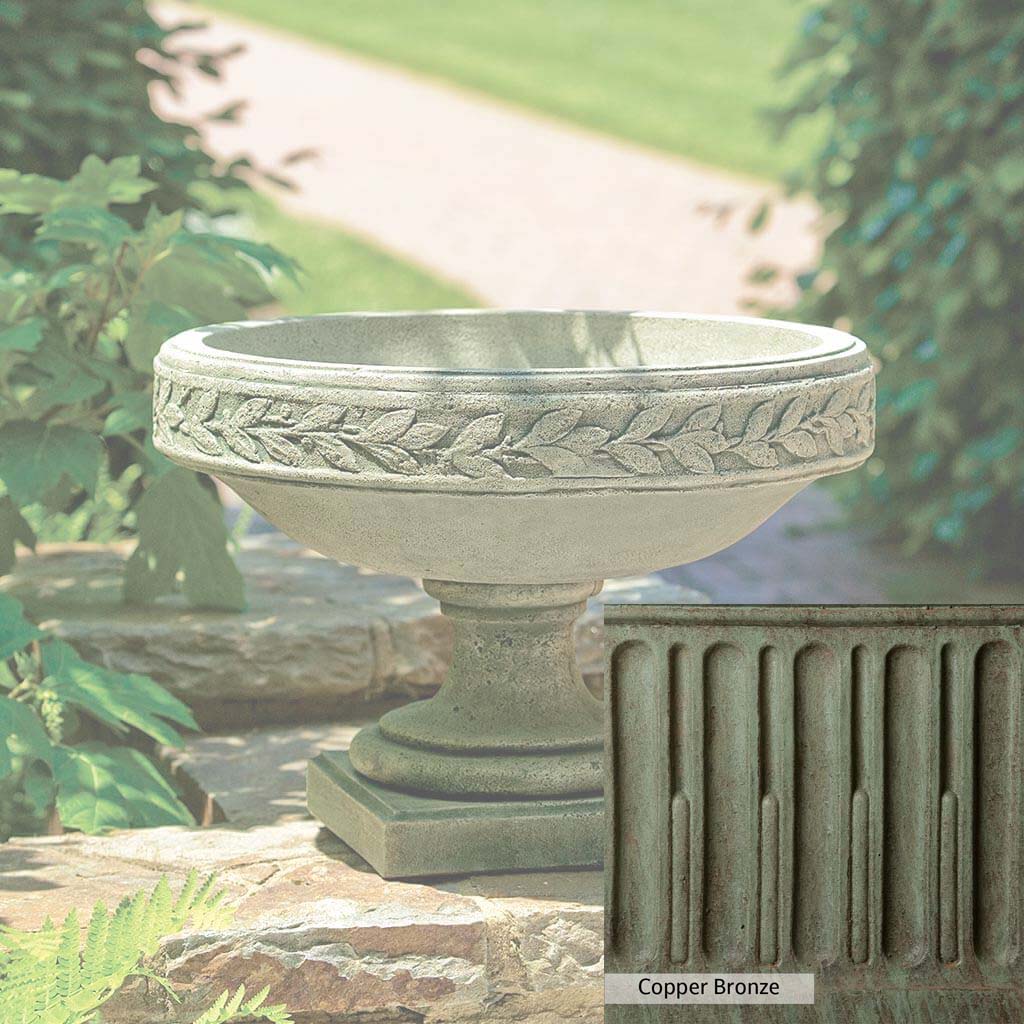 Campania International Longwood Laurel Banded Urn - Elegant Outdoor Garden Planter for Flowers, Plants & Home Decor - Perfect for Patio, Porch & Landscaping
