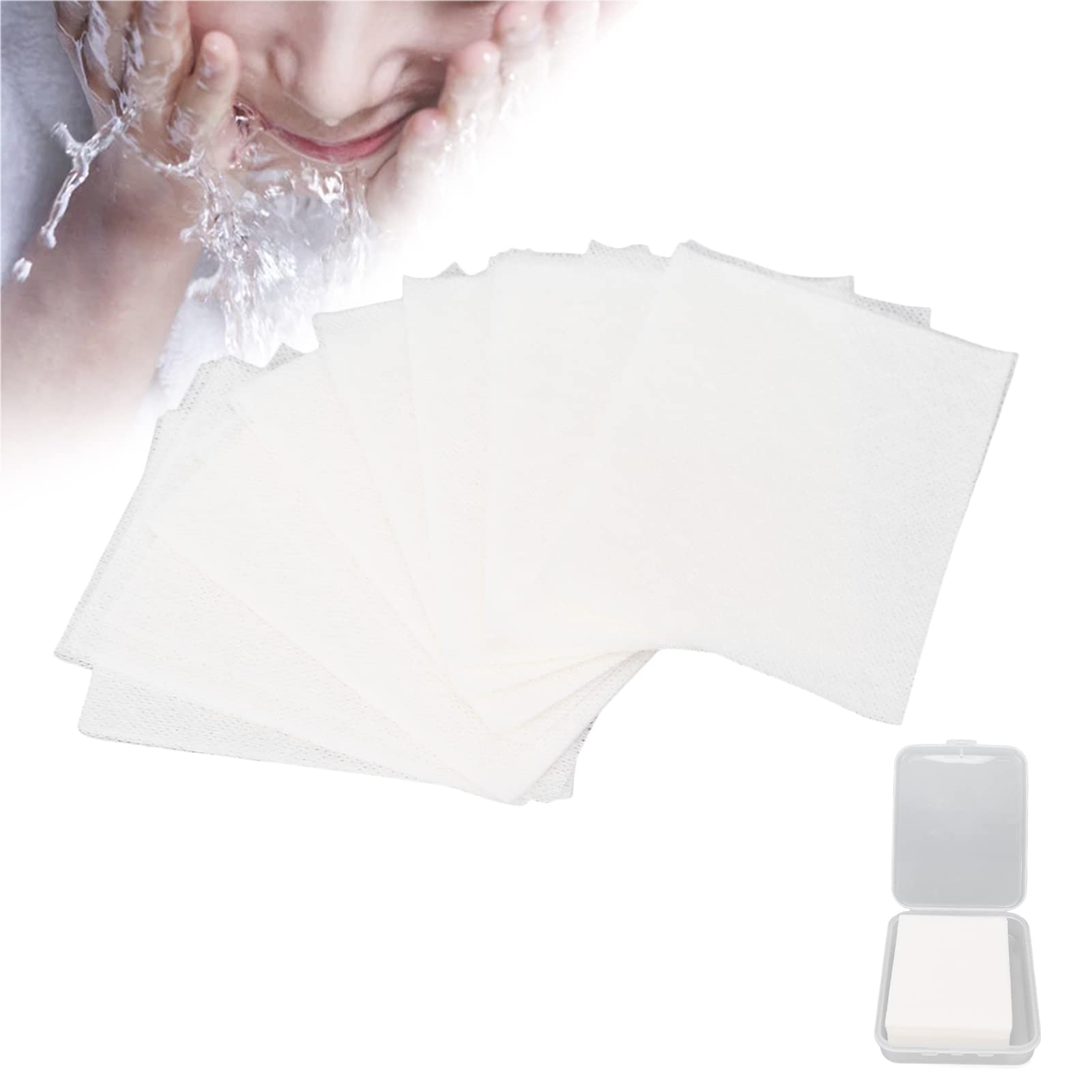 Organic Cotton Facial Rounds 80 Count - Soft Reusable Makeup Remover Pads for Gentle Cleansing, Exfoliating & Skincare - Eco-Friendly & Hypoallergenic for Sensitive Skin