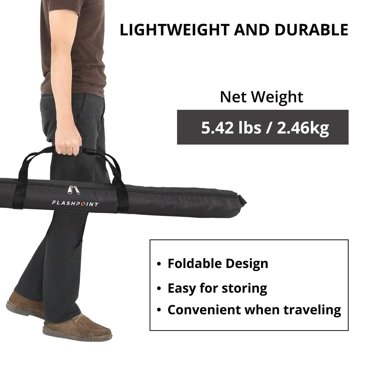 Flashpoint 13' Pro Air-Cushioned Heavy-Duty Light Stand V2 (2-Pack) - Professional Photography & Video Studio Equipment for Lighting, Backdrops & Outdoor Shoots