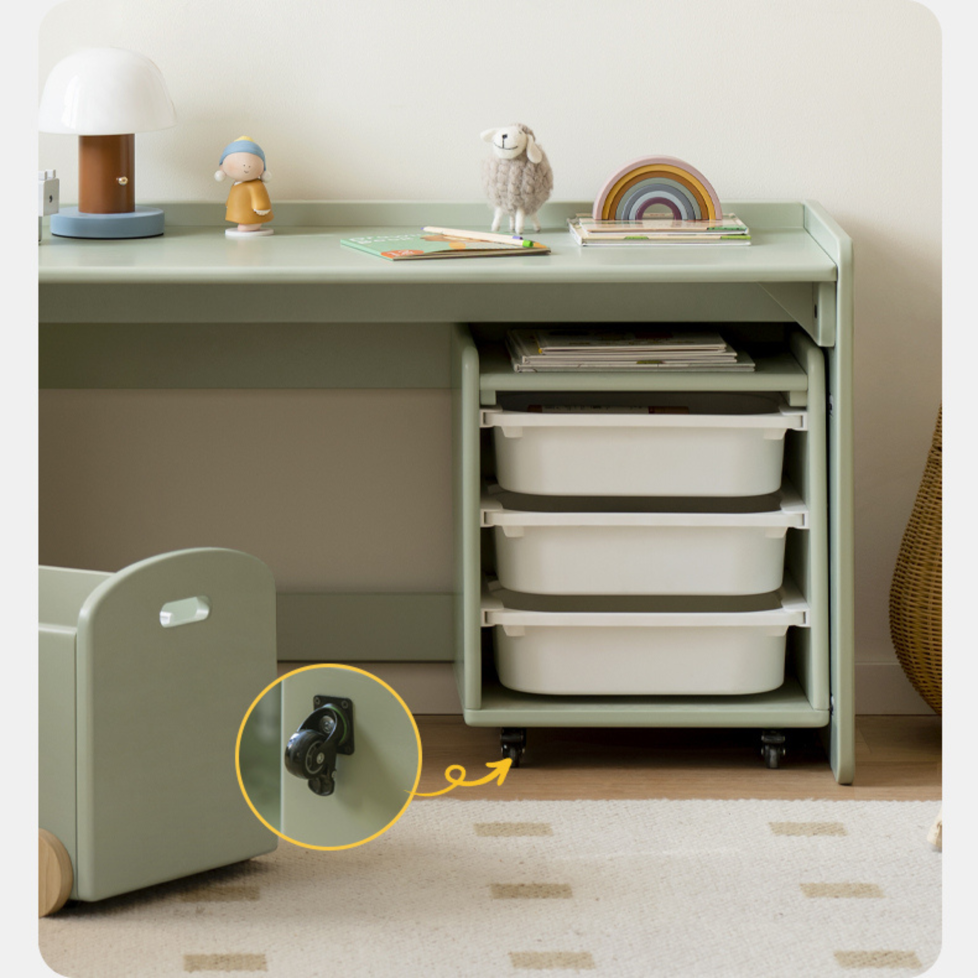 Solid Wood Kids Lift Top Desk with Storage - Study Table & Organizer for Children's Room, Homework, and Crafting