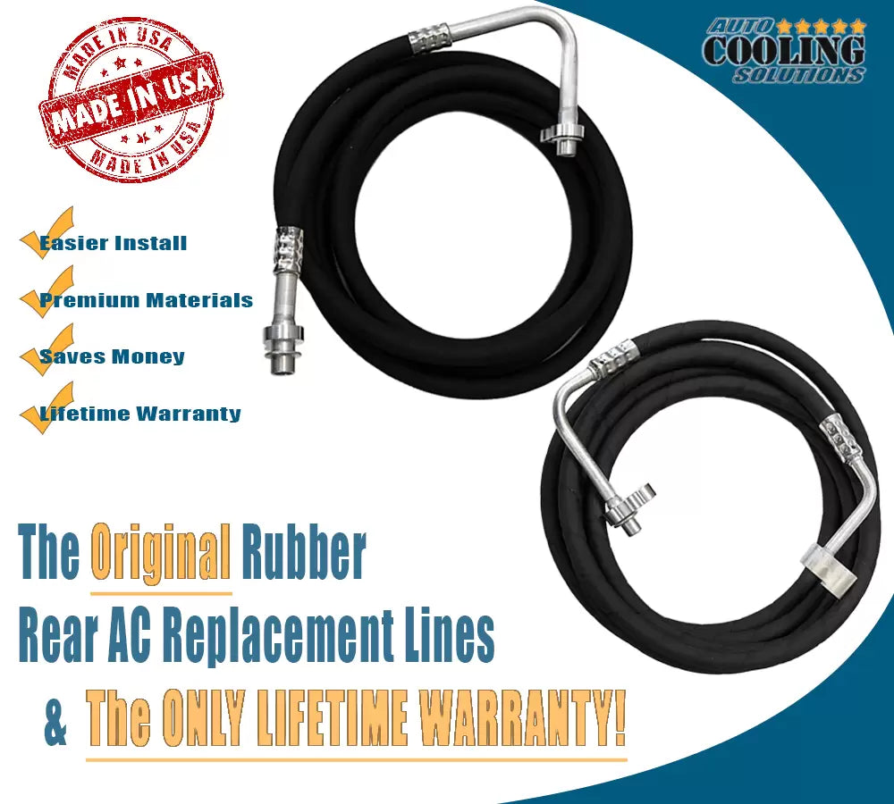 2000-2006 Chevy Tahoe GMC Yukon Cadillac Escalade Rear AC Line Replacement Kit - OEM Fit for SUV Air Conditioning Repair | Perfect for Summer Cooling System Maintenance