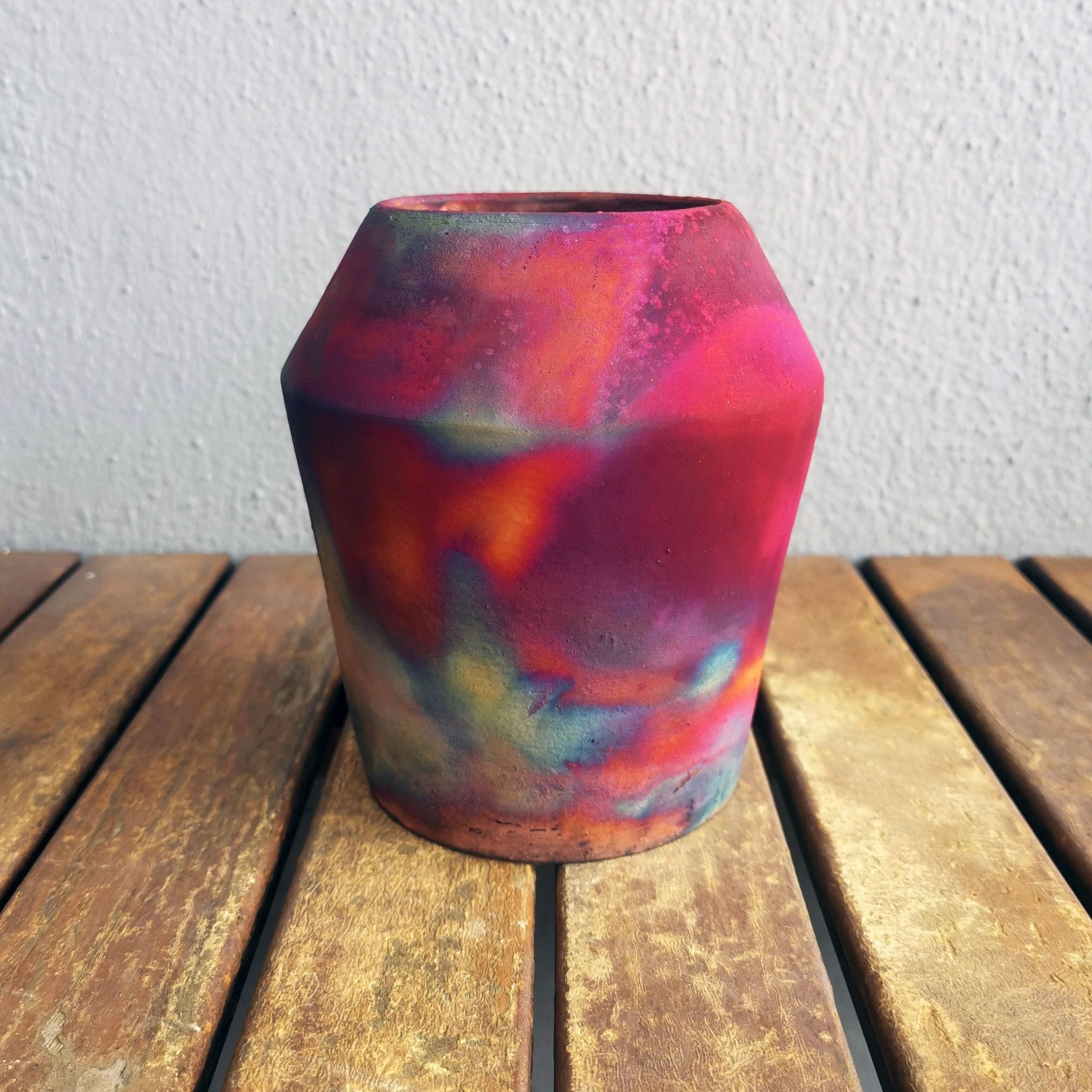 Handmade Ceramic Raku Vase 4.3 inch - Unique Pottery Gift for Women, Boho Home Decor, Wedding Gift for Bridesmaid, Mother's Day Present in Elegant Gift Box - Perfect for Living Room, Bedroom & Wedding Decorations