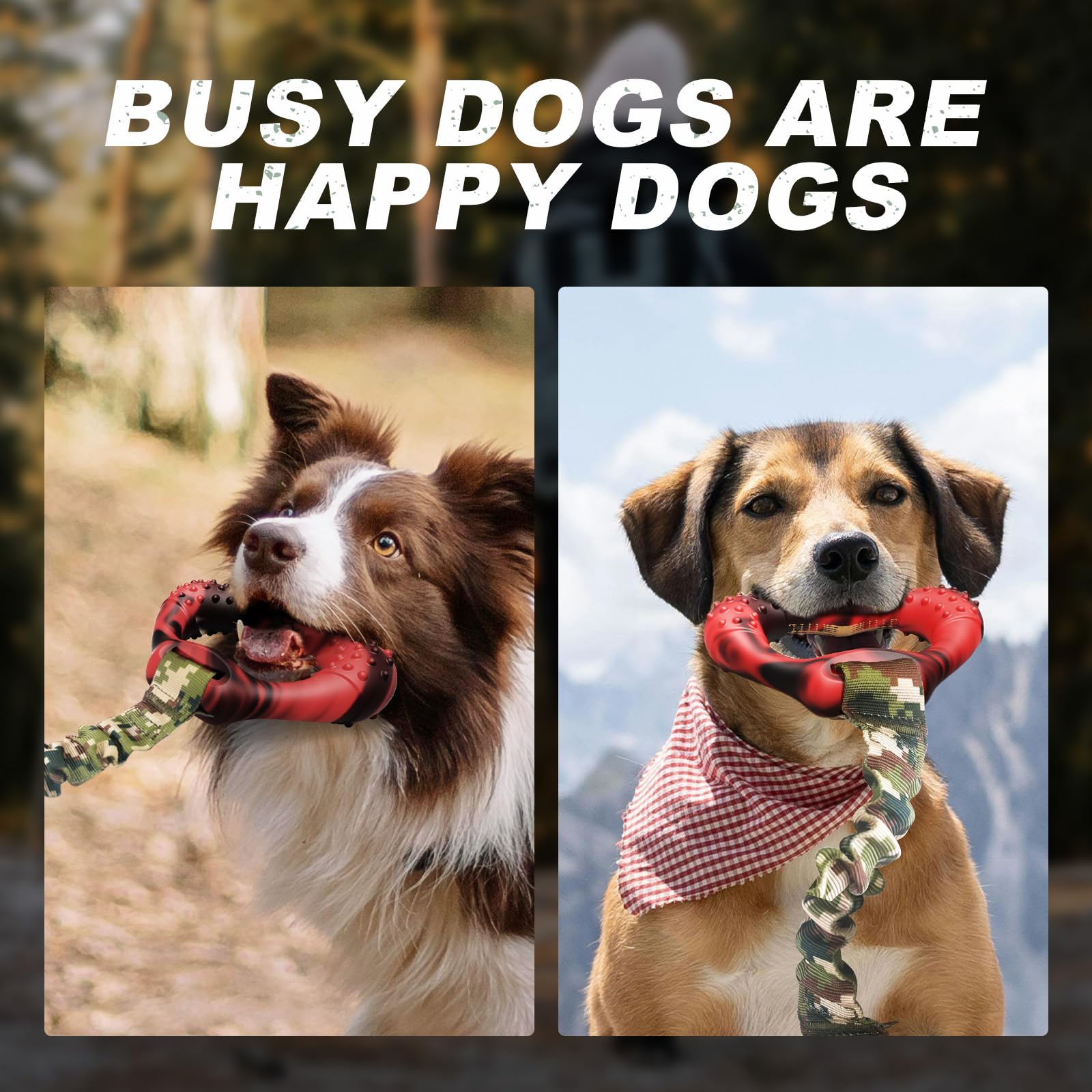 Durable Dog Chew Toys for Aggressive Chewers - Heavy-Duty Interactive Tug & Rope Toy for Large Dogs, Bungee Chew Toy for Exercise & Training - Perfect for Playtime, Teething Relief & Bonding Activities