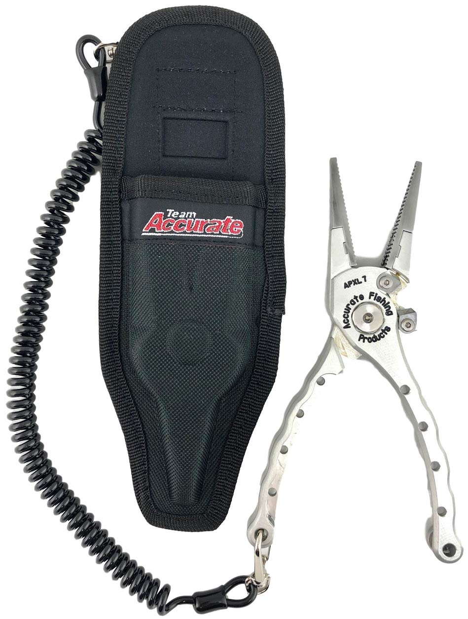 7 Inch Piranha Pliers with Sheath & Lanyard - Heavy Duty Fishing Pliers for Saltwater, Freshwater, Boating, and Outdoor Adventures