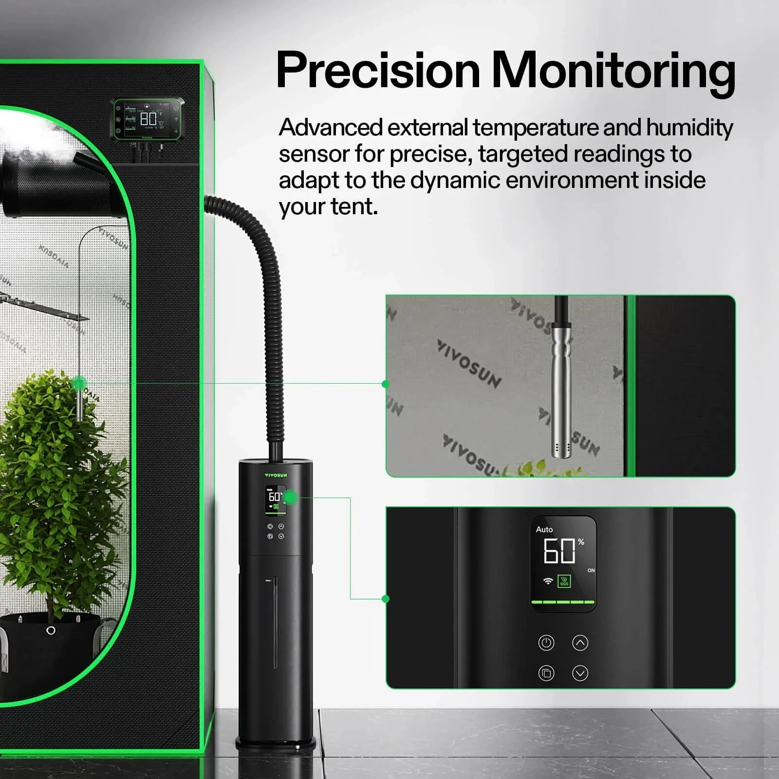 VIVOSUN AeroStream H09 Smart WiFi Humidifier with App Control - Perfect for Home, Office, and Nursery Room Air Moisturizing