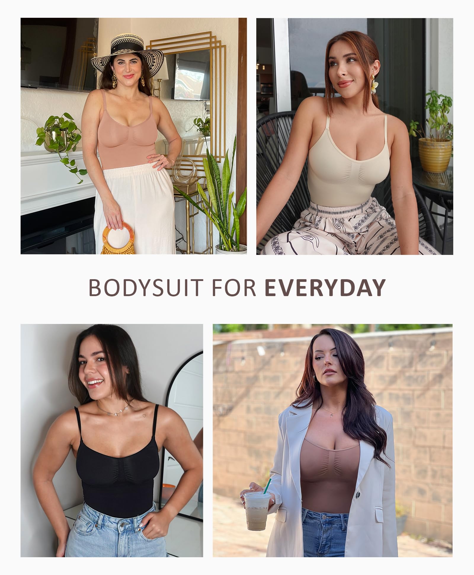 FeelinGirl Women's Tummy Control Shapewear Bodysuit - Seamless Waist Trainer & Body Shaper for Sculpting & Snatched Waist | Perfect for Everyday Wear, Special Occasions & Postpartum Recovery