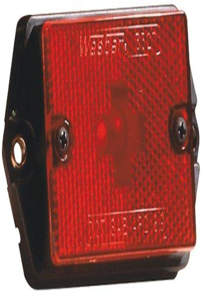 Wesbar Black Ear-Mount Side Marker & Clearance Light with Reflex Lens - Perfect for Trucks, Trailers & RVs