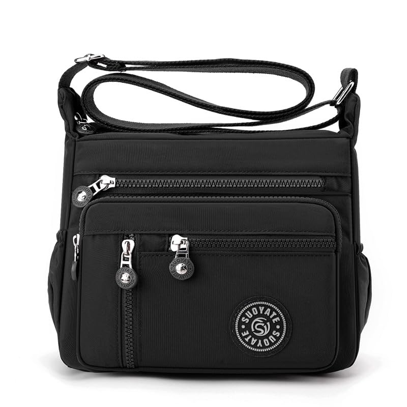Simcat Women's Lightweight Nylon Crossbody Bag with Multi-Pockets - Stylish Shoulder Purse for Travel, Shopping & Daily Use - Perfect Gift for Girls & Women