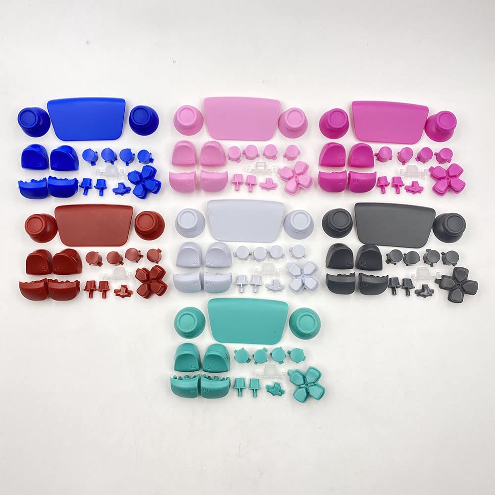PS5 Controller Replacement Parts - Full Set Buttons (D-pad, R1 L1 R2 L2, ABXY) & Joystick Caps for BDM-010 - Durable Blue Gaming Accessories - Perfect for Controller Repair & Enhanced Gameplay Experience