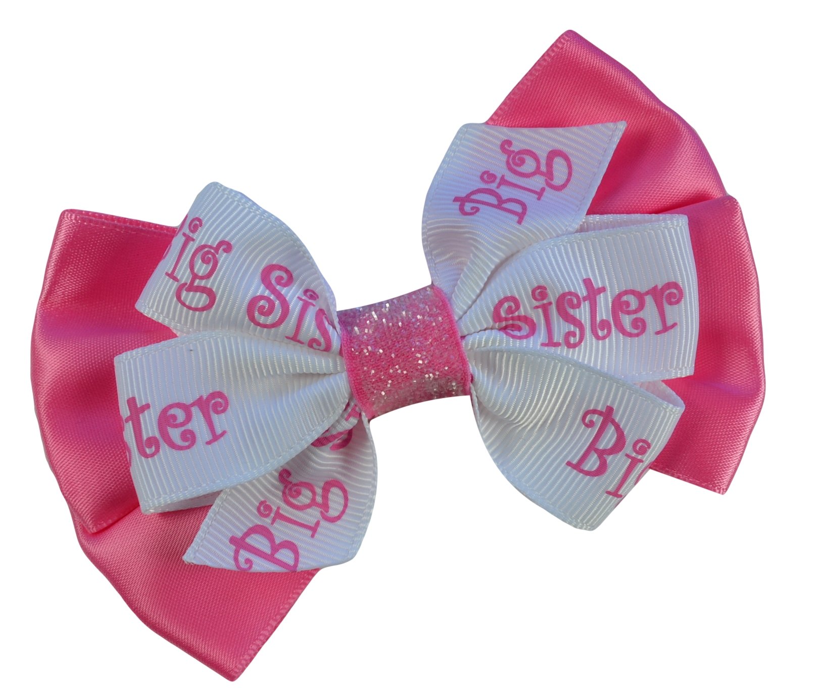 Sparkle Headband and Satin Hair Bow Gift Set for Big Sister & Little Sister - Matching Sister Accessories for Birthdays, Photos, and Special Occasions