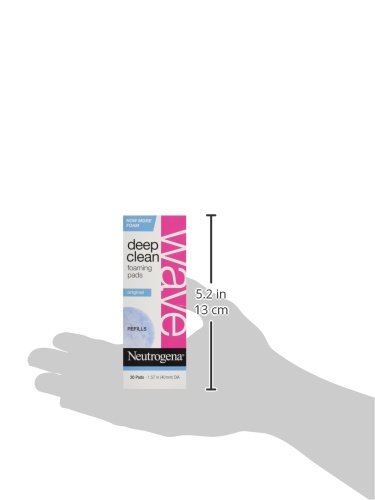 Neutrogena Wave Deep Clean Foaming Refill Pads - 30 Count | Oil-Free Exfoliating Facial Cleanser for Acne & Blackheads | Perfect for Travel & Daily Skincare Routine