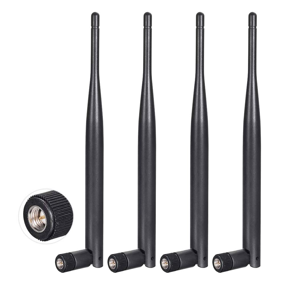 4G LTE Antenna 6dBi SMA Male (4-Pack) - High Gain Cellular Antenna for 4G LTE Wireless Routers, Hotspots, IoT Devices, Trail Cameras & Outdoor Security Cameras | Enhanced Signal for Remote Areas, Farms & Industrial Use