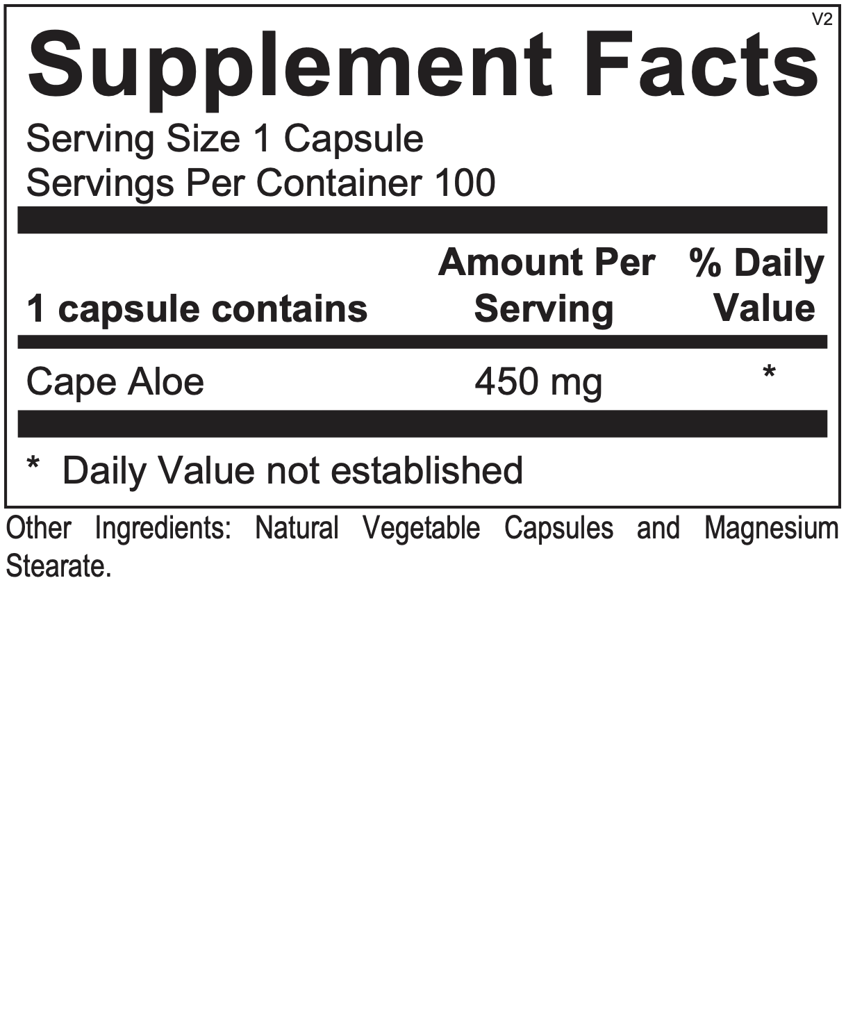 Super Aloe 450 Aloe Vera Supplement - 100 Capsules for Digestive Health & Immune Support | Natural Detox & Skin Care | Perfect for Daily Wellness Routine