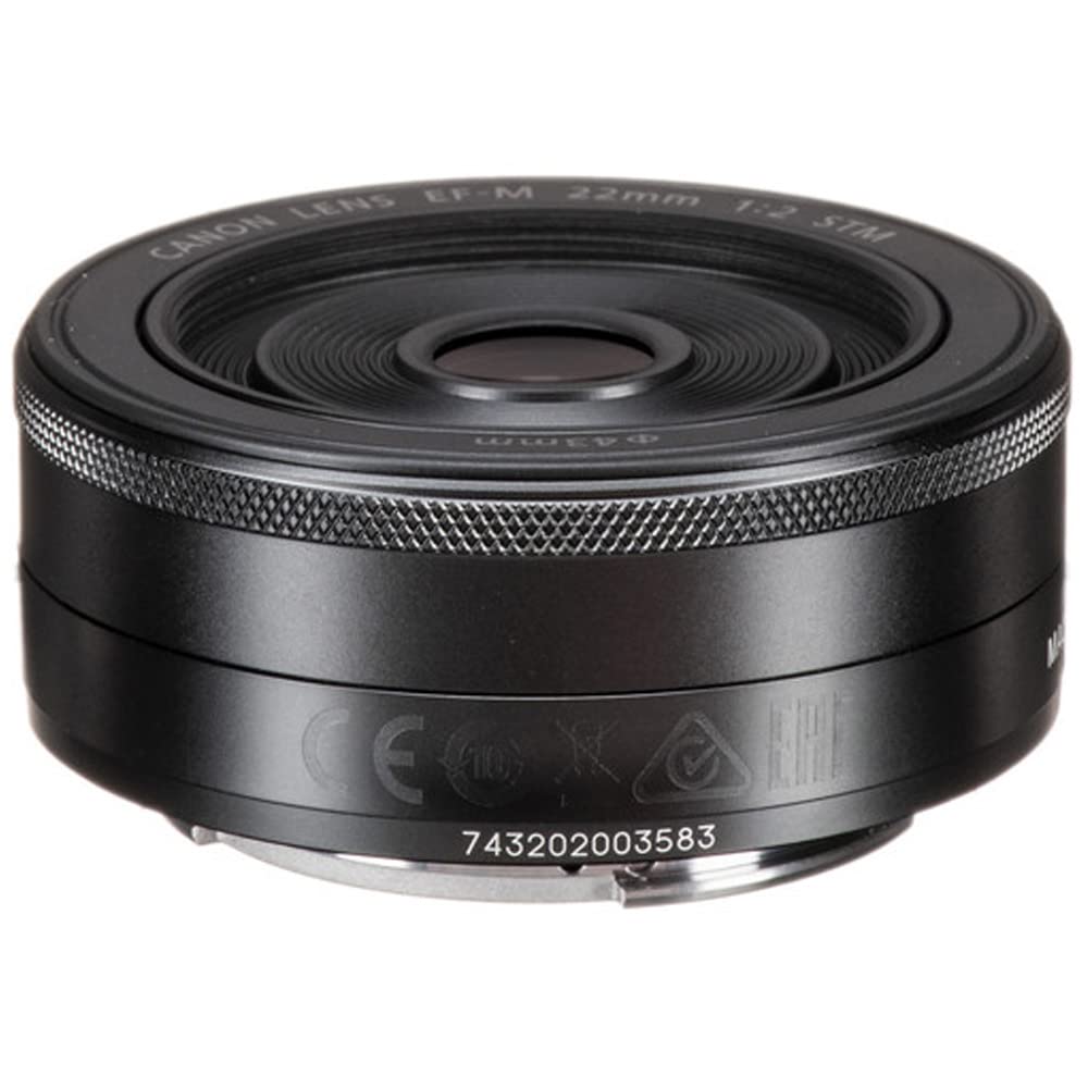 Canon EF-M 22mm f/2 STM Compact Prime Lens for EOS M Series (Renewed) - Perfect for Street Photography & Vlogging