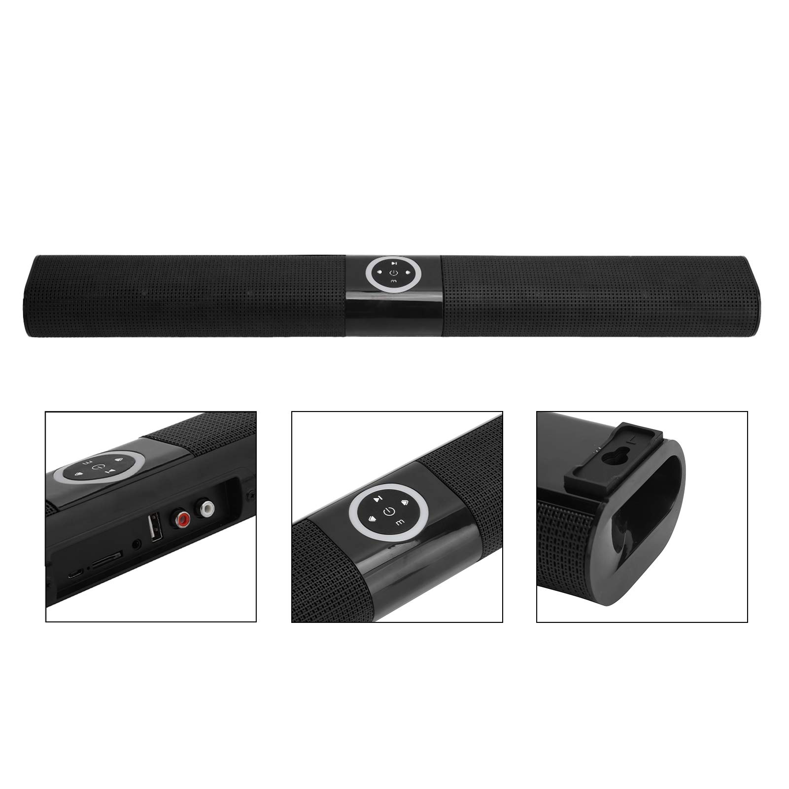 Emoshayoga BS-20 Bluetooth Soundbar - Wireless Home Theater System with Subwoofer, 20W Hi-Fi Audio, RGB Lights - Perfect for Living Room, Gaming & Movie Nights