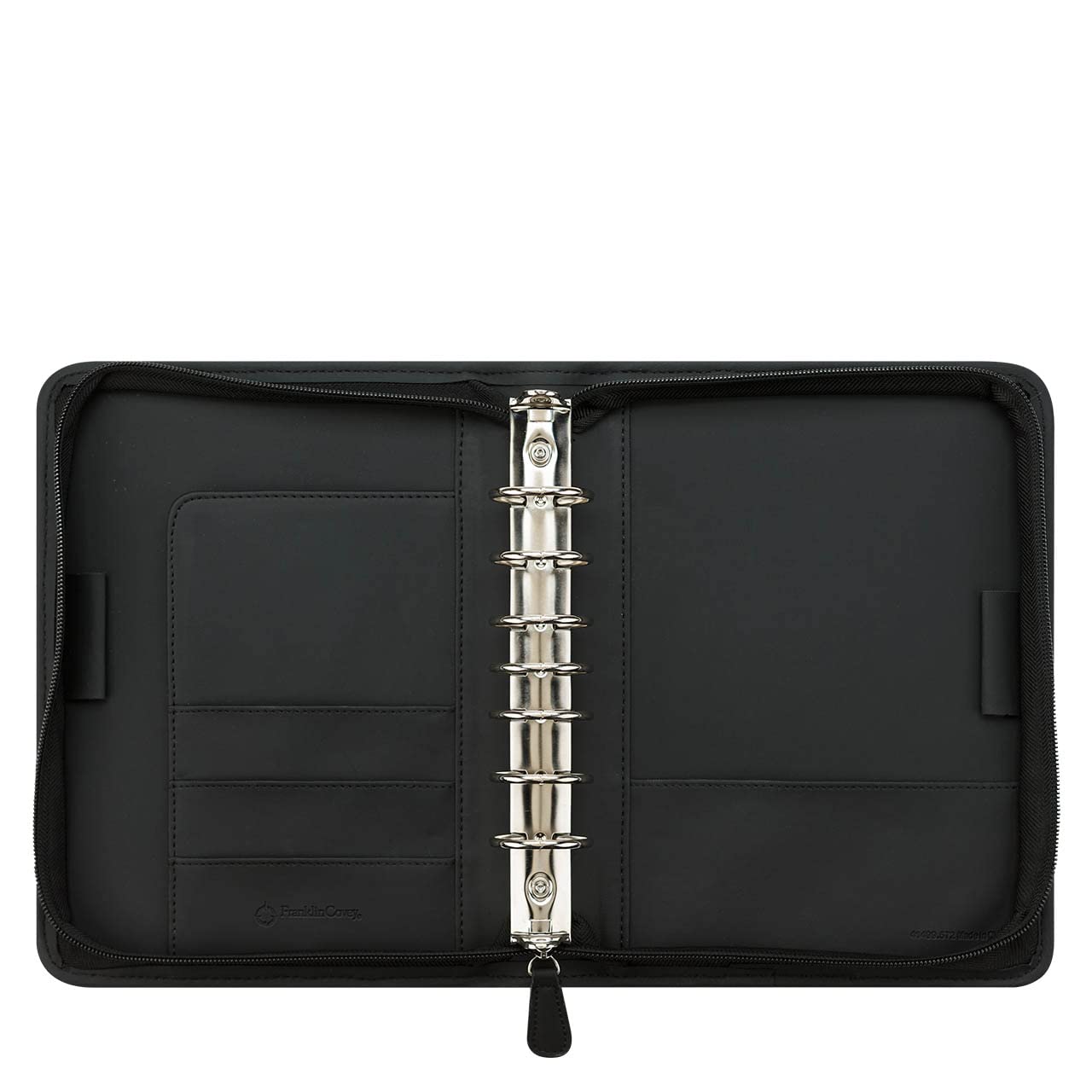 FranklinCovey Oakley Classic Black Nylon Zipper Binder - Professional Organizer for Office, School & Business Meetings | Durable 3-Ring Binder with Secure Zipper Closure