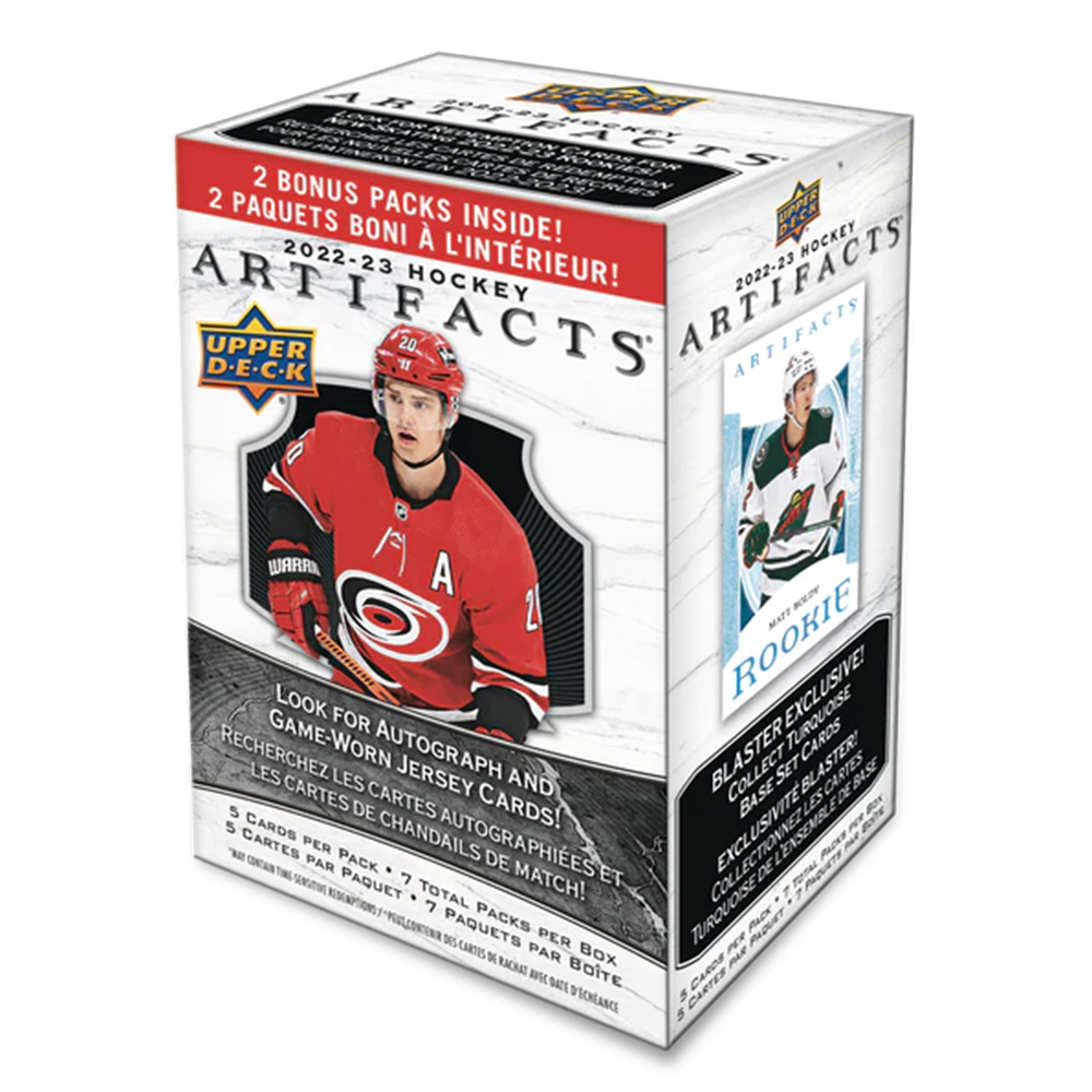 2022-23 Upper Deck Artifacts Hockey Blaster Box - NHL Trading Cards Collection for Collectors & Fans - Perfect for Gifts, Investments, and Game Nights