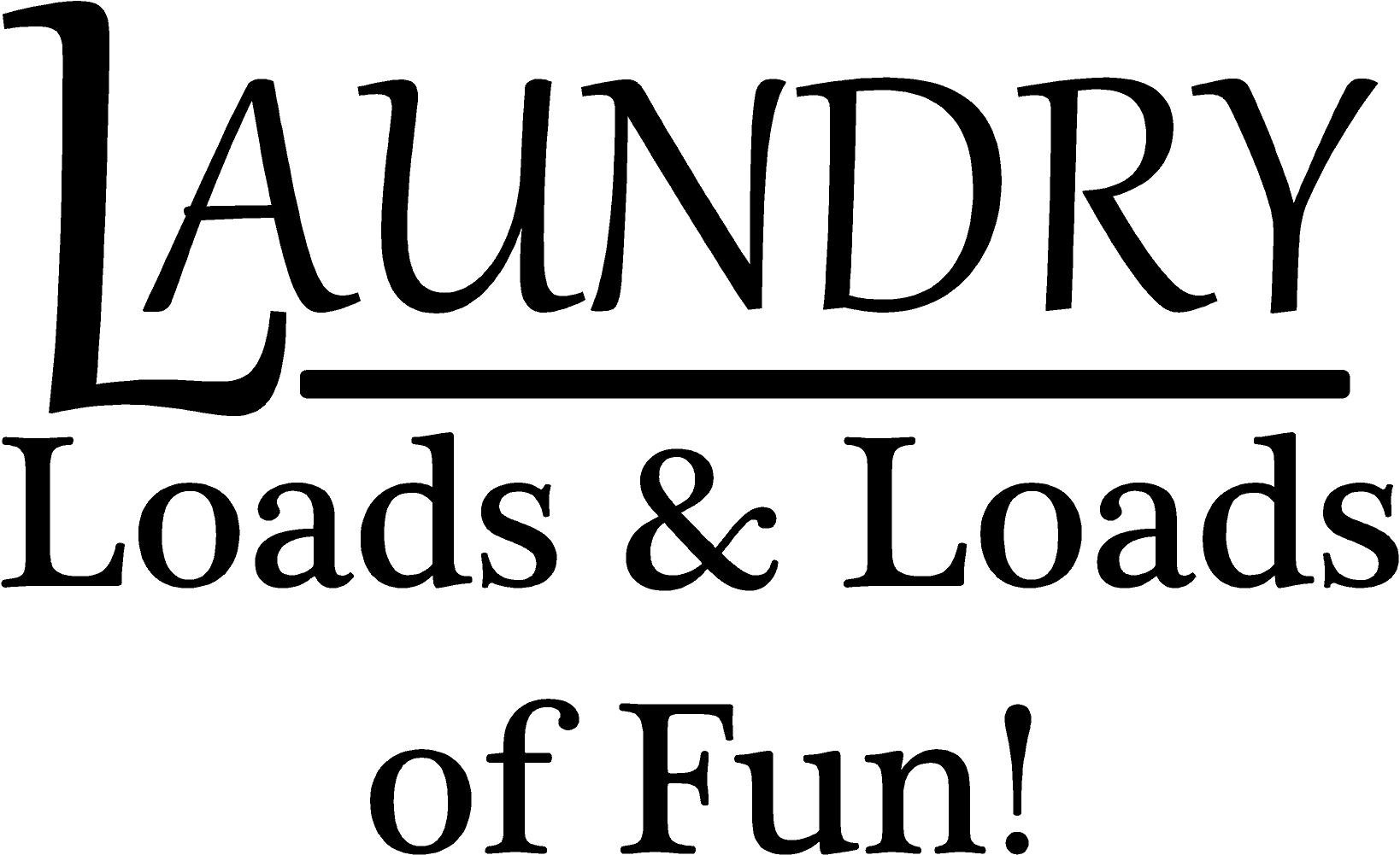 Laundry Room Wall Decal Sticker - Fun Vinyl Decor for Laundry Room, White Large 36x22 Inches - Perfect for Home Laundry Area, Kids Room & DIY Wall Art