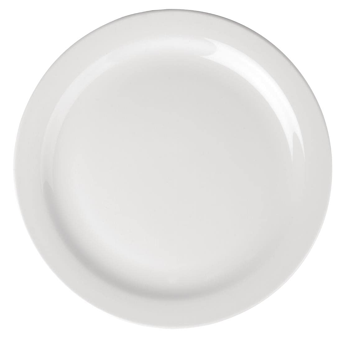 Olympia Athena Hotelware White Porcelain Narrow Rimmed Plates - Super Vitrified Durable Glaze - Oven, Microwave & Dishwasher Safe - Perfect for Restaurants, Catering & Home Dining