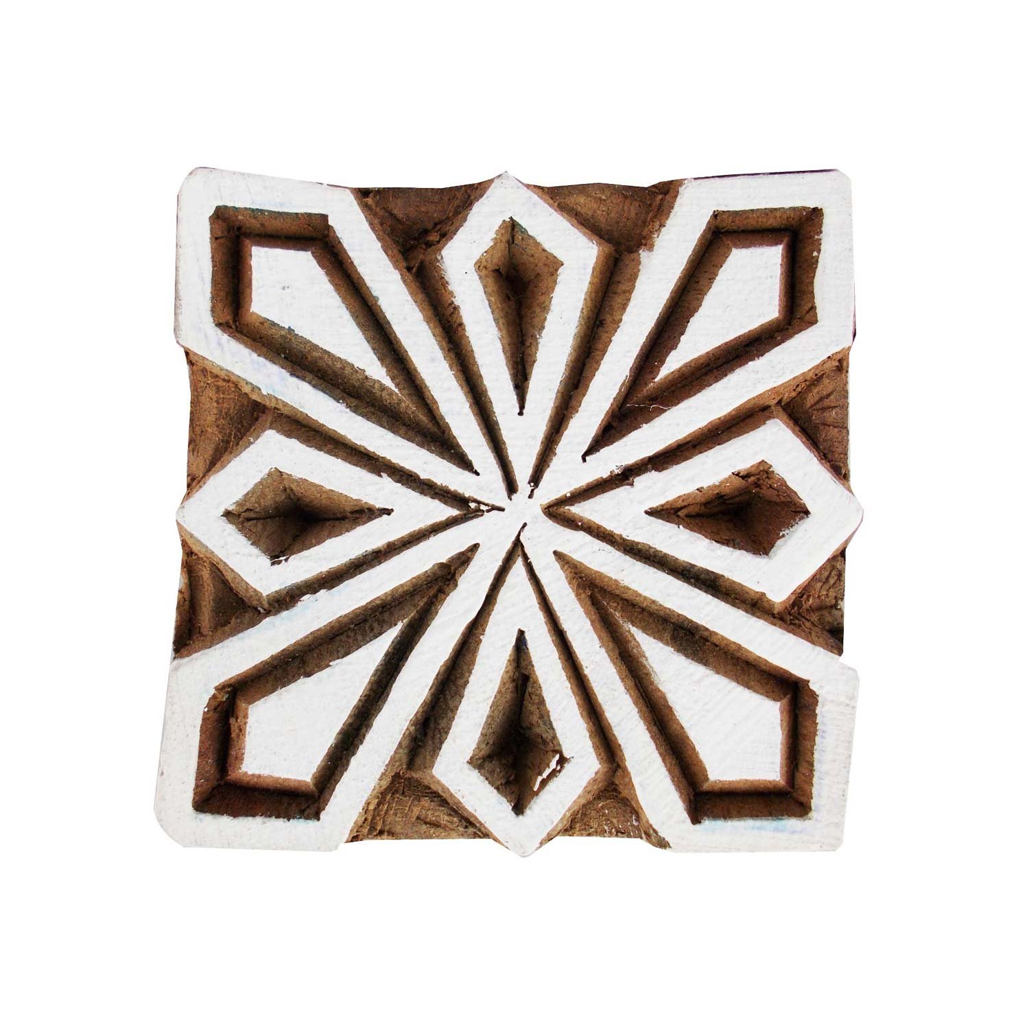 Handmade Floral Wooden Stamp Set - 9 Square Clay Craft Blocks for Scrapbooking, DIY Tattoo Printing & Textile Design | Perfect for Card Making, Fabric Art & Home Decor Projects