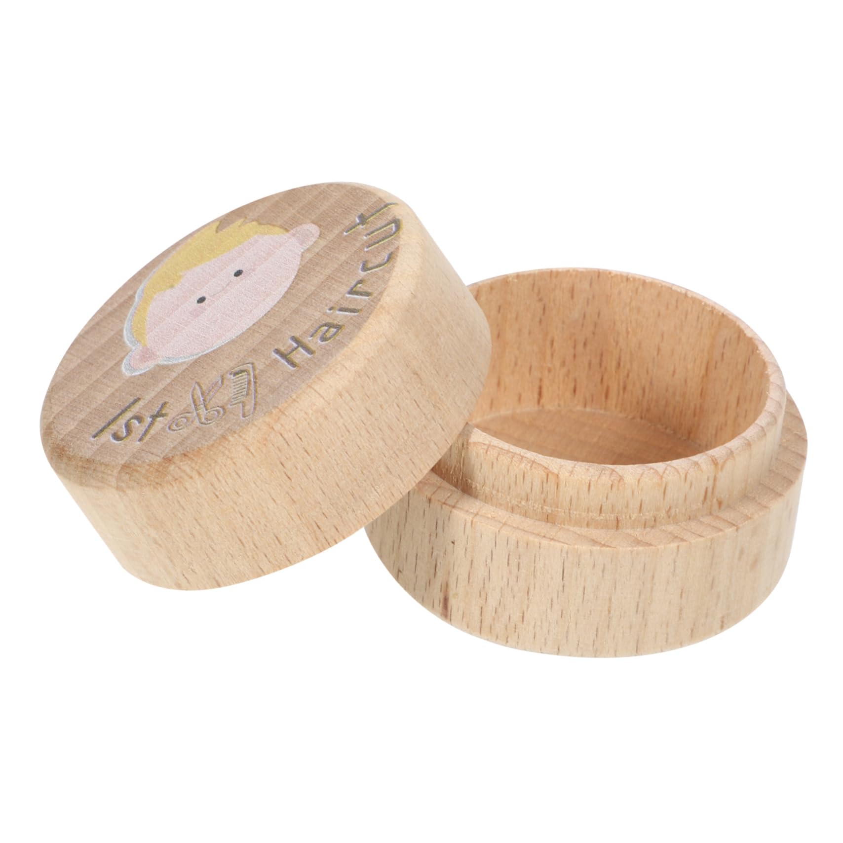 Hoement First Haircut Keepsake Box - Baby Hair Storage Wooden Box for Boys & Girls - Cute Nursery Keepsake Box for Baby's First Haircut - Perfect for Baby Showers, Christenings & Memory Preservation