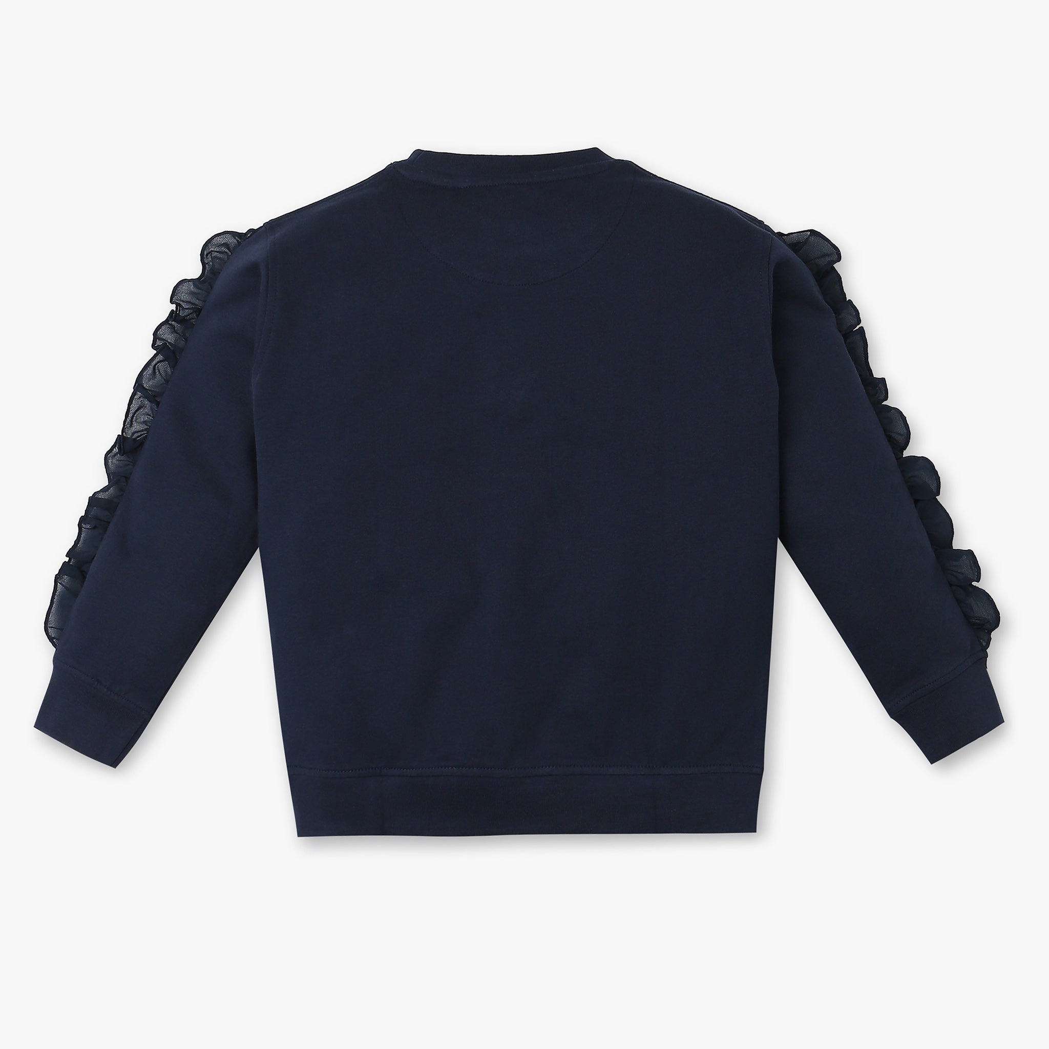 Girls Regular Fit Embellished Sweat Tee | Cute Embroidered Cotton Blend Top for Everyday Wear | Perfect for School, Playdates & Casual Outings