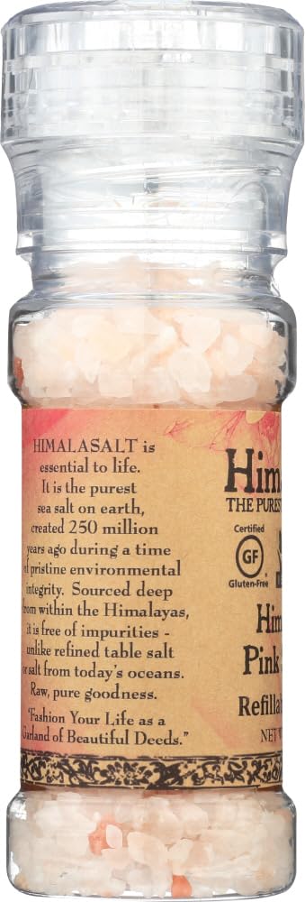 Premium Himalayan Pink Sea Salt - 4 oz (113 g) Refillable Grinder, Pack of 2 | Natural Mineral-Rich Gourmet Salt for Cooking, Seasoning & Finishing Dishes | Ideal for Steak, Salad & Baking