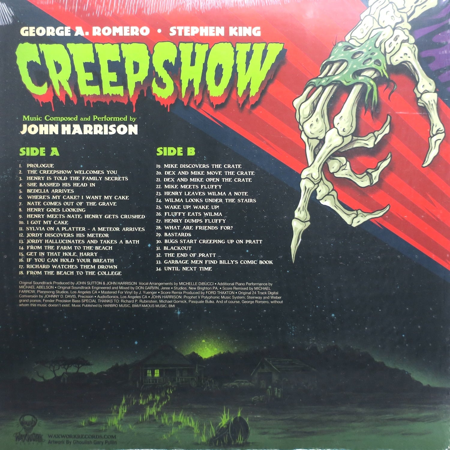 Creepshow Original Soundtrack 180g Sea Algae Vinyl 2LP - Horror Movie Music for Collectors & Halloween Parties