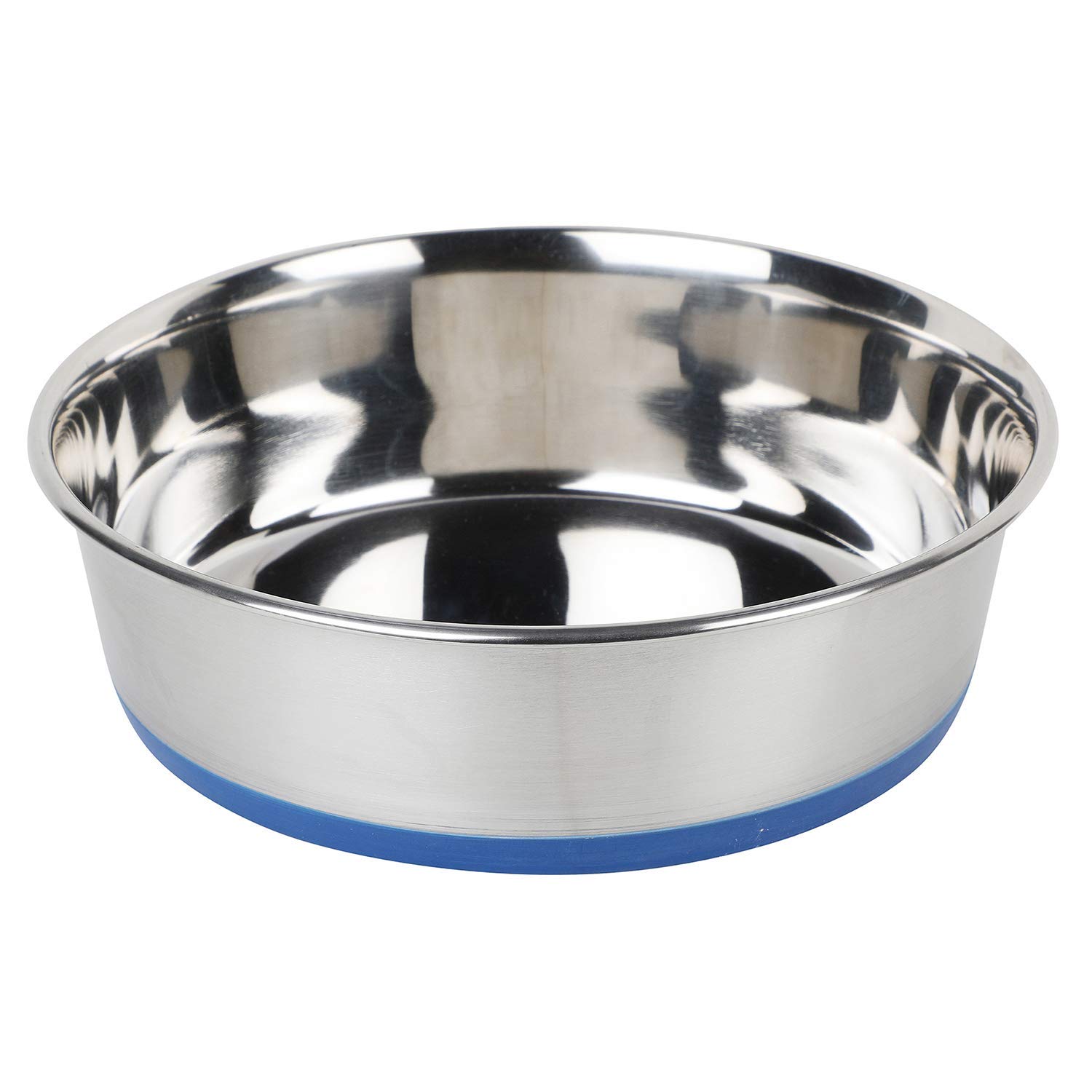 Bosky Heavy Stainless Steel Non-Slip Dog Bowl with Silicone Base - 0.85lb Thick Pet Food & Water Dish (1-Pack) - Perfect for Large Dogs, Outdoor Feeding & Anti-Spill Use