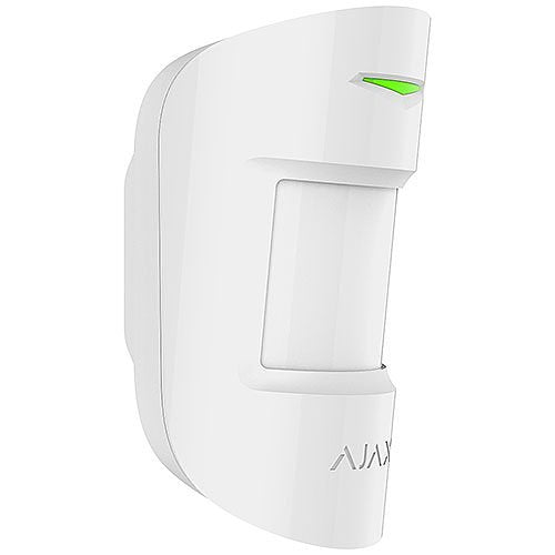 AJAX 42823.09.WH3 Wireless Pet Immune Motion Detector - White | Indoor/Outdoor Security Sensor for Dogs & Cats | Ideal for Home, Garage & Yard Protection