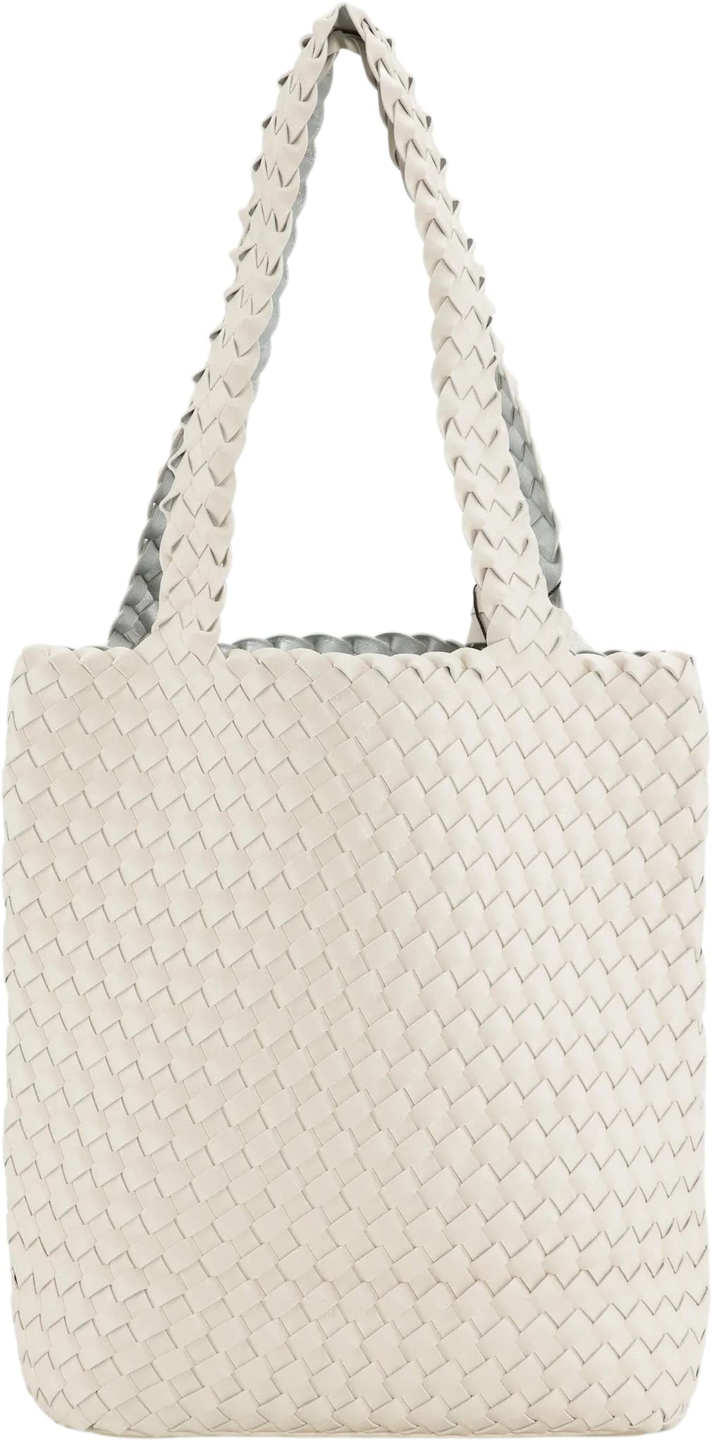 ILSE JACOBSEN HORNBAEK Women's Mini Woven Tote Bag - Stylish BAG08 Crossbody Purse for Everyday Use, Work, and Travel Accessories