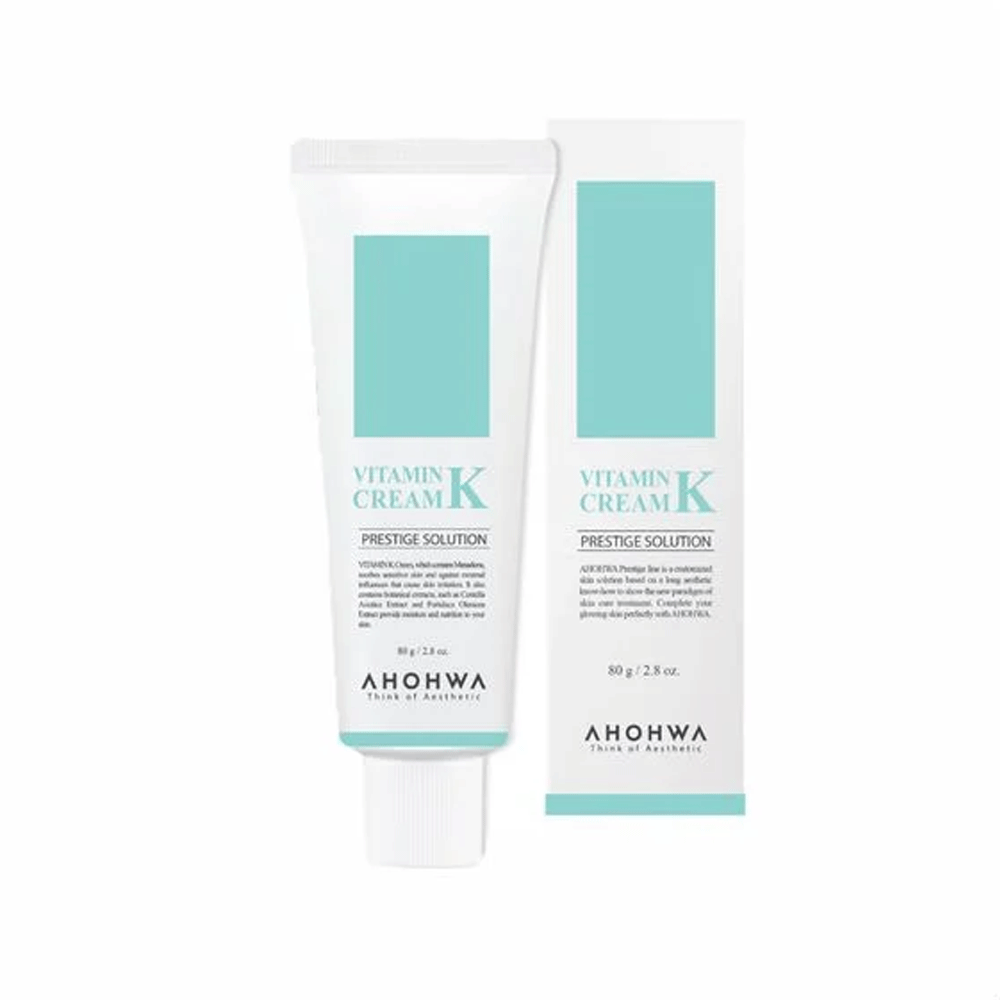 AHOHWA Vitamin K Cream 80g - Dark Circle & Bruise Relief, Anti-Aging Eye Treatment - Perfect for Nighttime Skincare & Post-Procedure Recovery