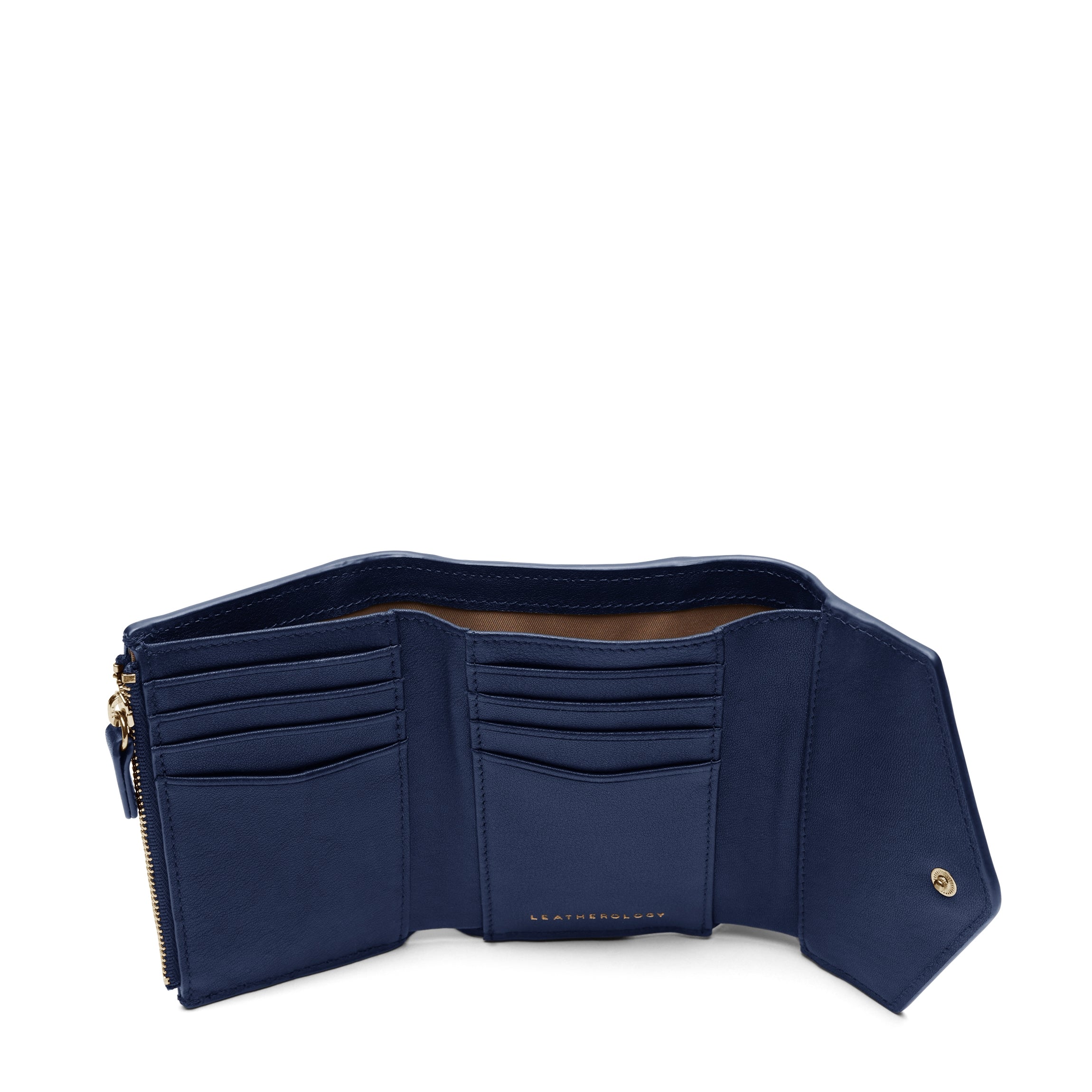 Haven Trifold Wallet for Men - Slim RFID Blocking Leather Wallet Navy Blue - Perfect for Everyday Carry, Travel & Business