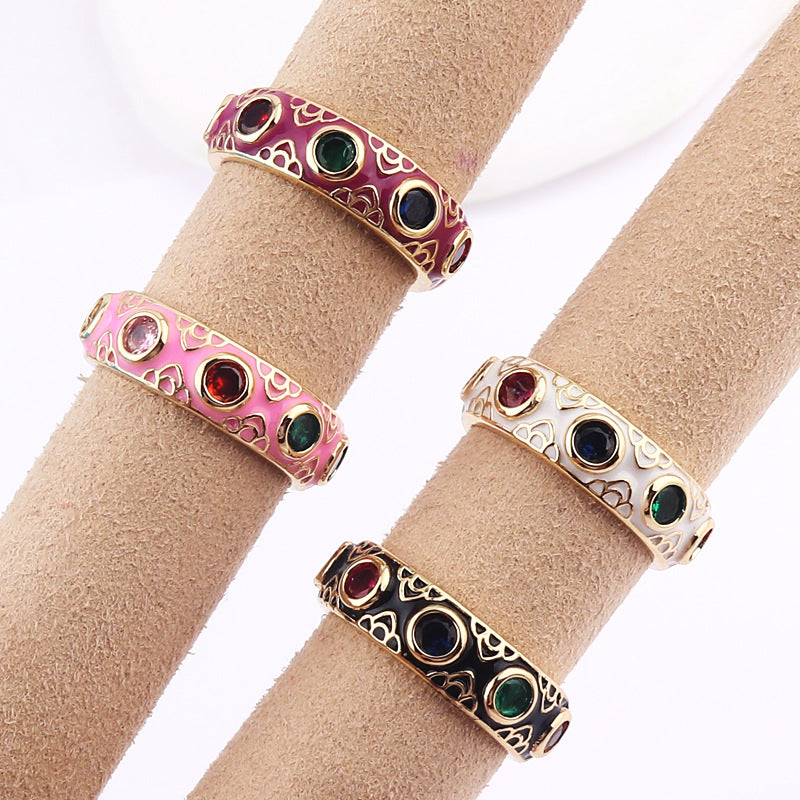 Evil Eye Bohemian Enamel Thumb Ring for Women | Turkish Nazar Boncuk Protection Jewelry | Handmade Silver Plated Statement Ring for Good Luck, Spiritual Protection & Fashion Accessories | Perfect for Boho Chic, Festival & Everyday Wear