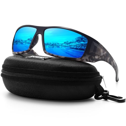 Gray Striae Frame/Blue Mirror Lens